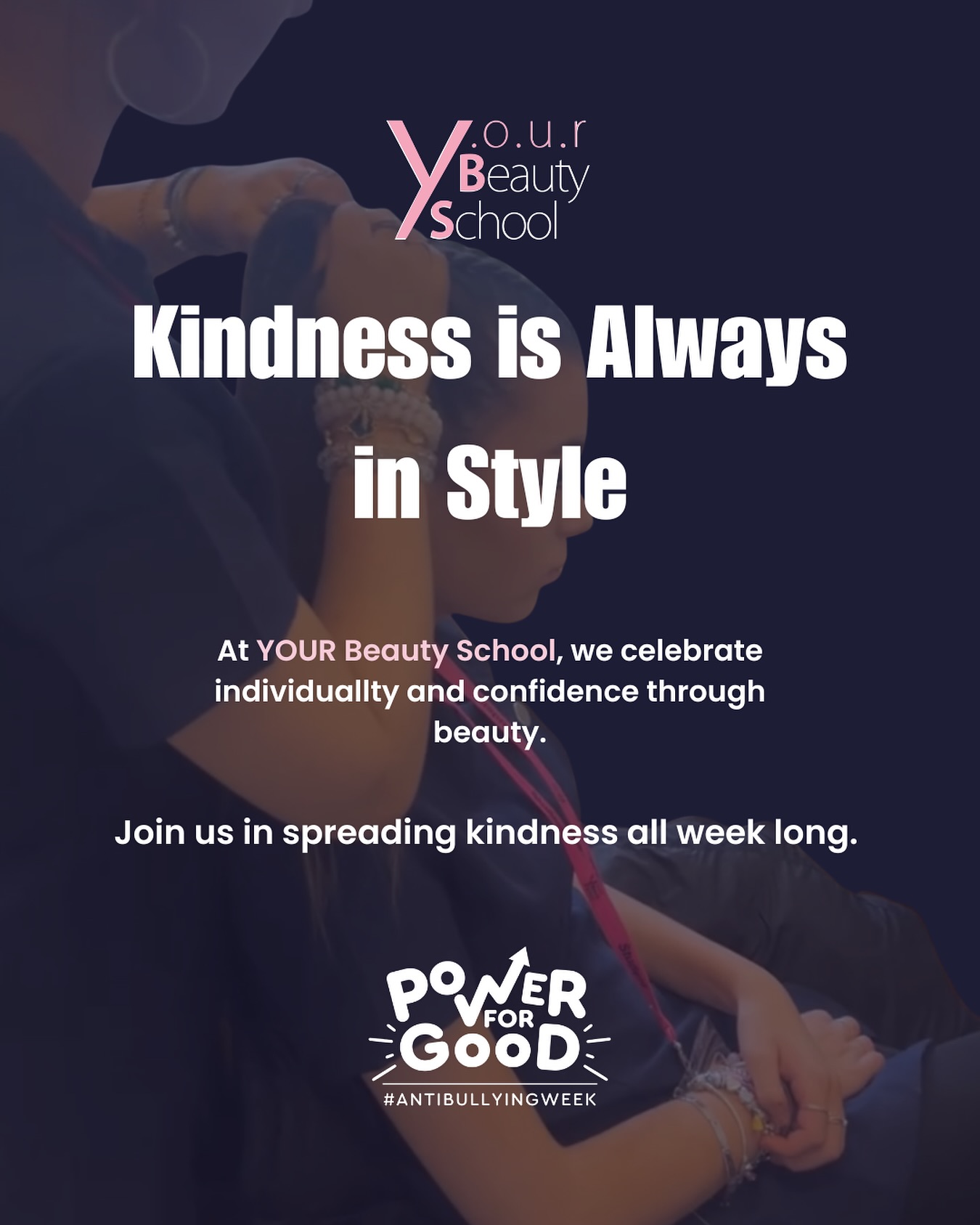Anti-Bullying Week 2025 ๐
This week, weโre celebrating the theme
โPower for Goodโ
using our voices, actions, and kindness to make a positive difference. ๐
At our beauty school, we believe confidence grows in supportive spaces. Together, we can create a salon environment where everyone feels valued, respected, and empowered to shine. โจ
Letโs use our Power for Good in our classrooms, salons, and beyond. ๐ช๐
#antibullyingweek #powerforgood #BeautySchool #bekin #respecteachother #empowerment #positivevibesonlyโค๏ธ