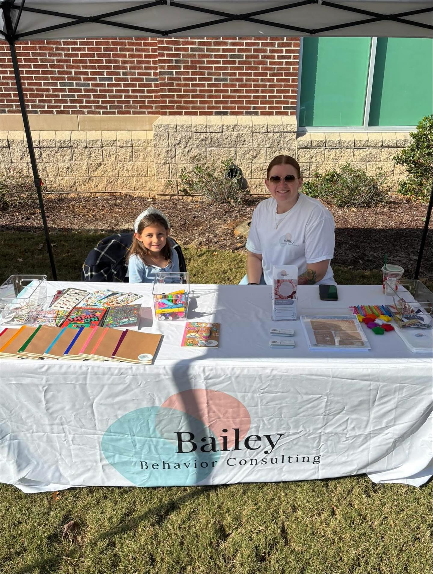 Still feeling golden from the weekend 💫 Huge thanks to the Brady Valcho Foundation and Holly Springs Police Department for such a joyful Autism Acceptance Day — My little assistant and I loved meeting everyone and crafting sticker collage journals together! #StayGolden #AutismAcceptance #BaileyBehavior #raleigh #northcarolina #bcba #aba #behavior #behaviorsupport #parentsupport