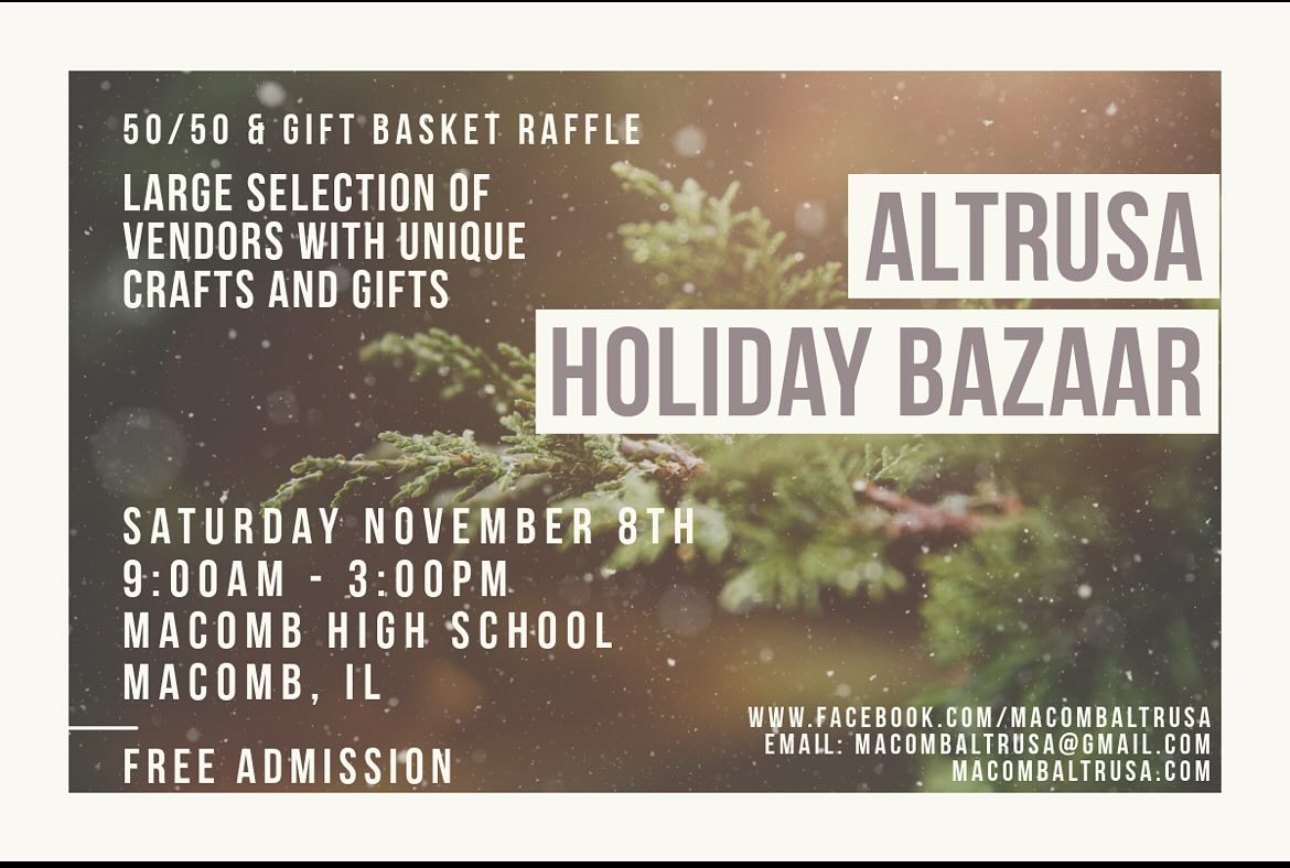 This will be my 8th year participating in the area’s biggest craft and art sale! Come out and shop small businesses and artists. Keep your money local!
#altrusabazaar
#craftshows
#smallbusinessowner
#supportsmallbusiness
#keepitlocal
#makeitmacomb
#greenshinglegraphics