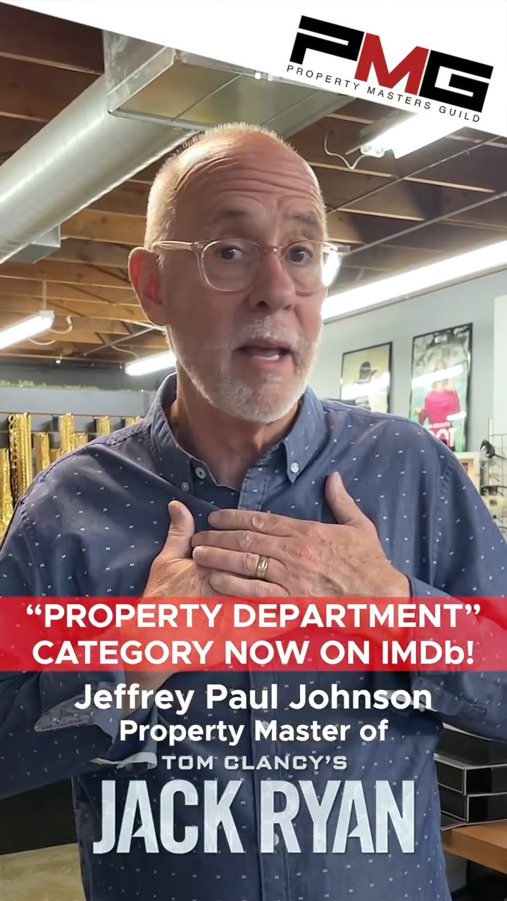 PMG President and Property Master Jeffrey Johnson shares his thoughts on the recent addition to the Prop Department getting their own classification on IMDB. We appreciate your continued support and outreach for our craft Jeff.
@jeffprops @imdb @imdbpro
#pmg #propertymastersguild #propertymaster #propertydepartment #propdepartment #jackryan #jackryanprops #IATSE #iatselocal44 #imdb #imdbpro