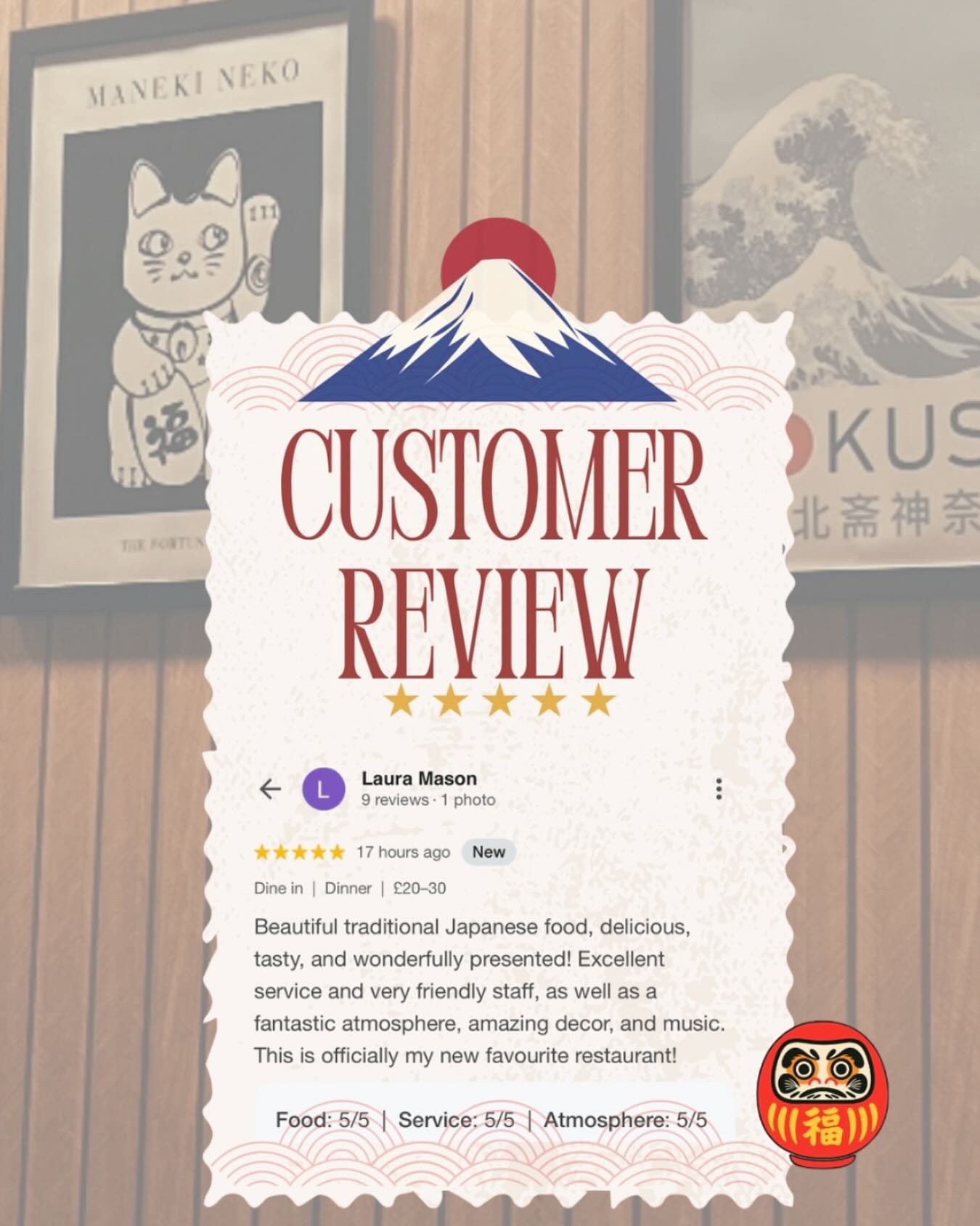 We’re so grateful for the chance to serve you all! 🍱
It’s a joy to know you love our traditional Japanese dishes. Your support means the world to us and keeps us inspired every day. ✨
Craving more? Book your next meal with us today! 🍣
#sukileeds #japaneseRestaurant #5StarReview #japanesefood #customerreview #customersupport