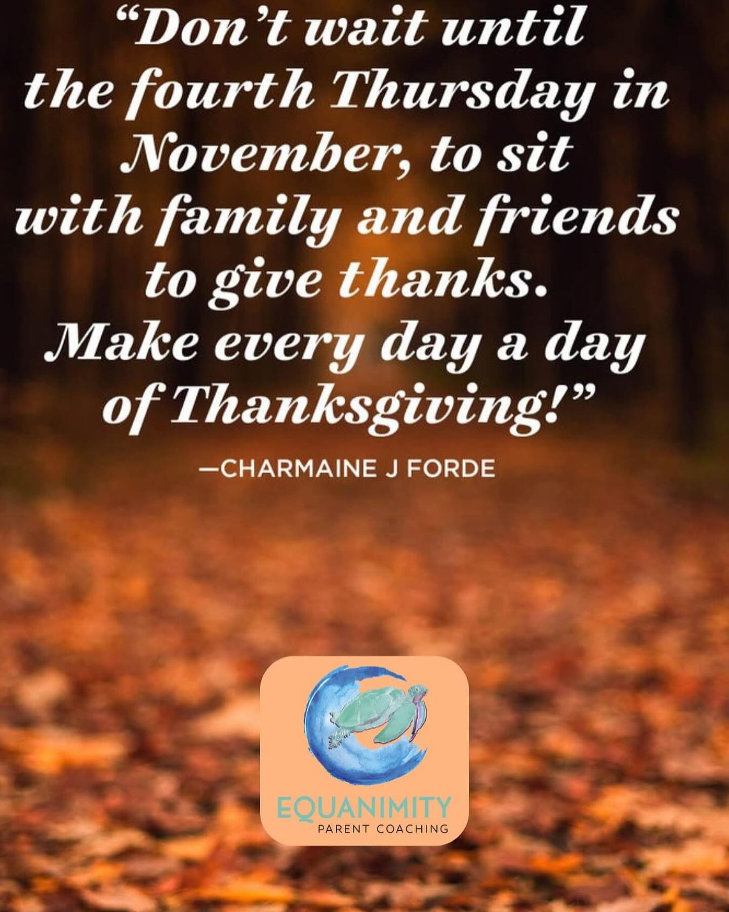 Kicking off November with gratitude. I’m grateful to witness the incredible strength and resilience of the parents I work with. Coaching offers tools to navigate the tough moments with calm, stay connected to what matters most, and find new ways to show up with love and purpose. This season, I’m especially thankful for the courage and growth I see in every parent who takes this journey. #thankfulforgrowth #parentcoach #familyresilience #parentsupport #findingcalm #equanimityparentcoaching