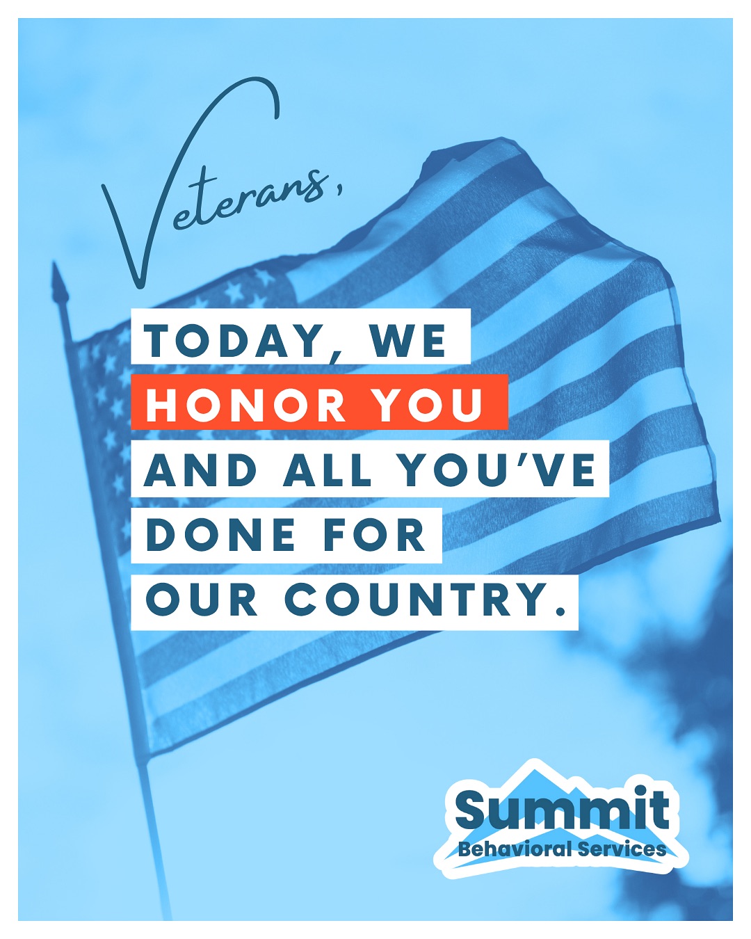 Happy Veterans Day! Today and every day, we honor those who have served our country with courage and selflessness. Thank you for your service. 💙