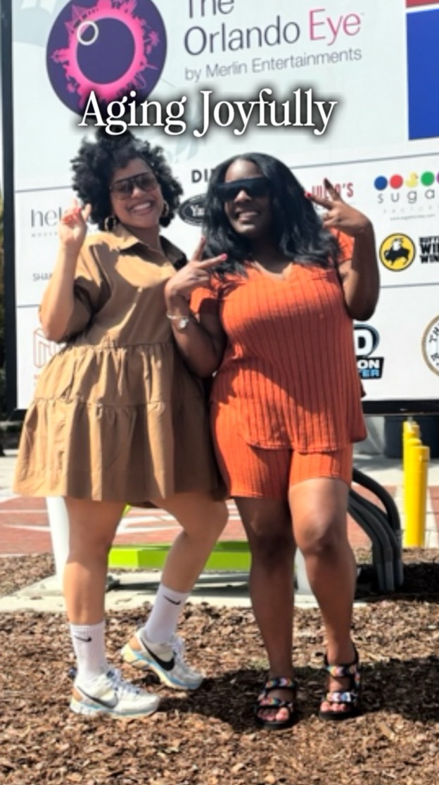 Just 2 Gs (Gerontologists) sitting around, aging with joy. If this isnât aging joyfully, I donât know what is.đ