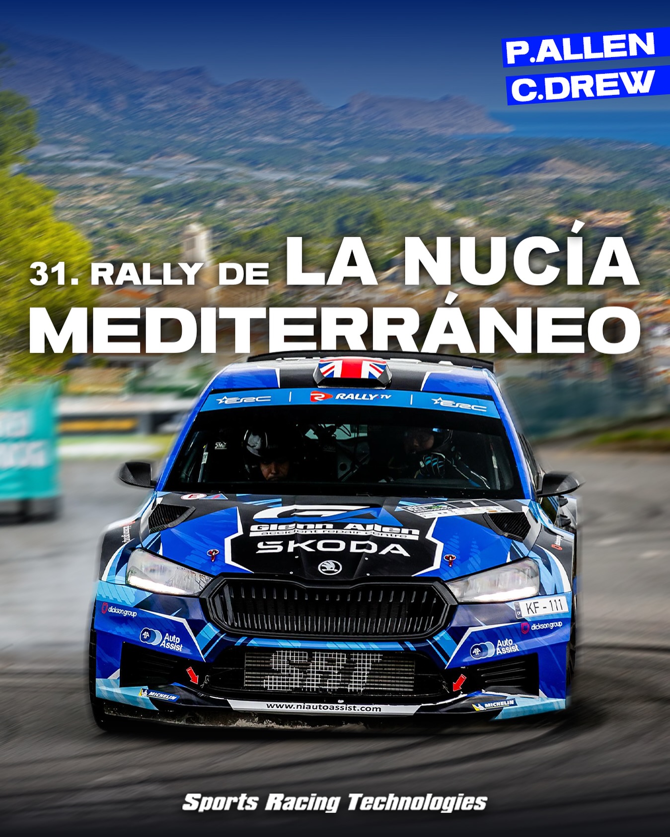Back on asphalt for 31. Rally de La Nucรญa Mediterrรกneo this weekend! ๐ช๐ธ
#SRT #SportsRacingTechnologies #SuspensionLaboratory #LaNucia #RallyLaNucia #Skoda #PhilipAllen