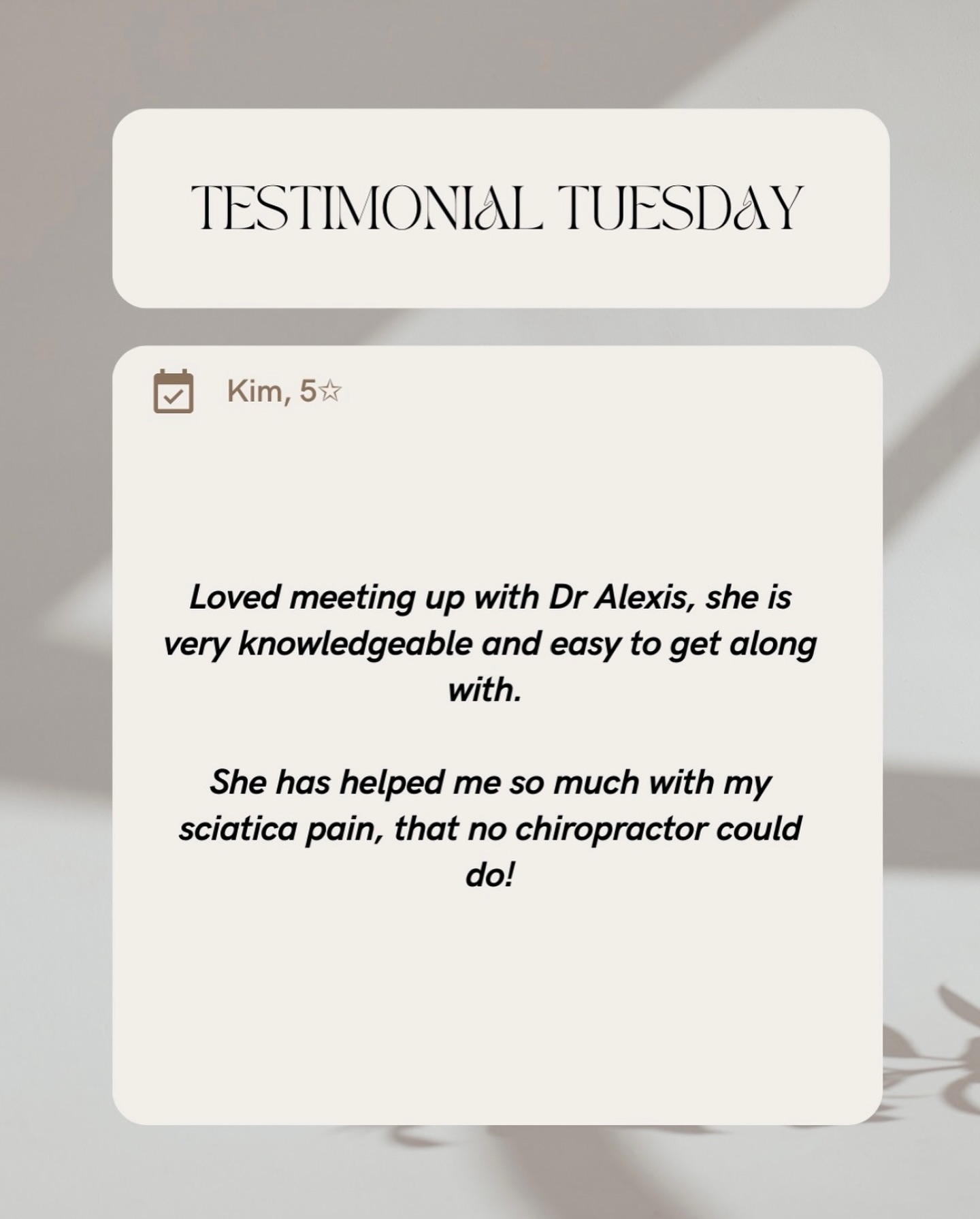 Tired of PT/chiro not helping?
You’re not alone.
Most of our patients come to us after months (or years) of bouncing between doctors, PT, massage and chiropractic.
Kim was the same way.
Dealing with sciatica pain without any relief.
But after working with us, she’s back to living life without pain, limitations or hesitation!
That’s what happens when you finally address the ROOT CAUSE, not just the symptoms.
Tired of temporary fixes?
Comment ROOT and we’ll start helping you! 🙌🏼