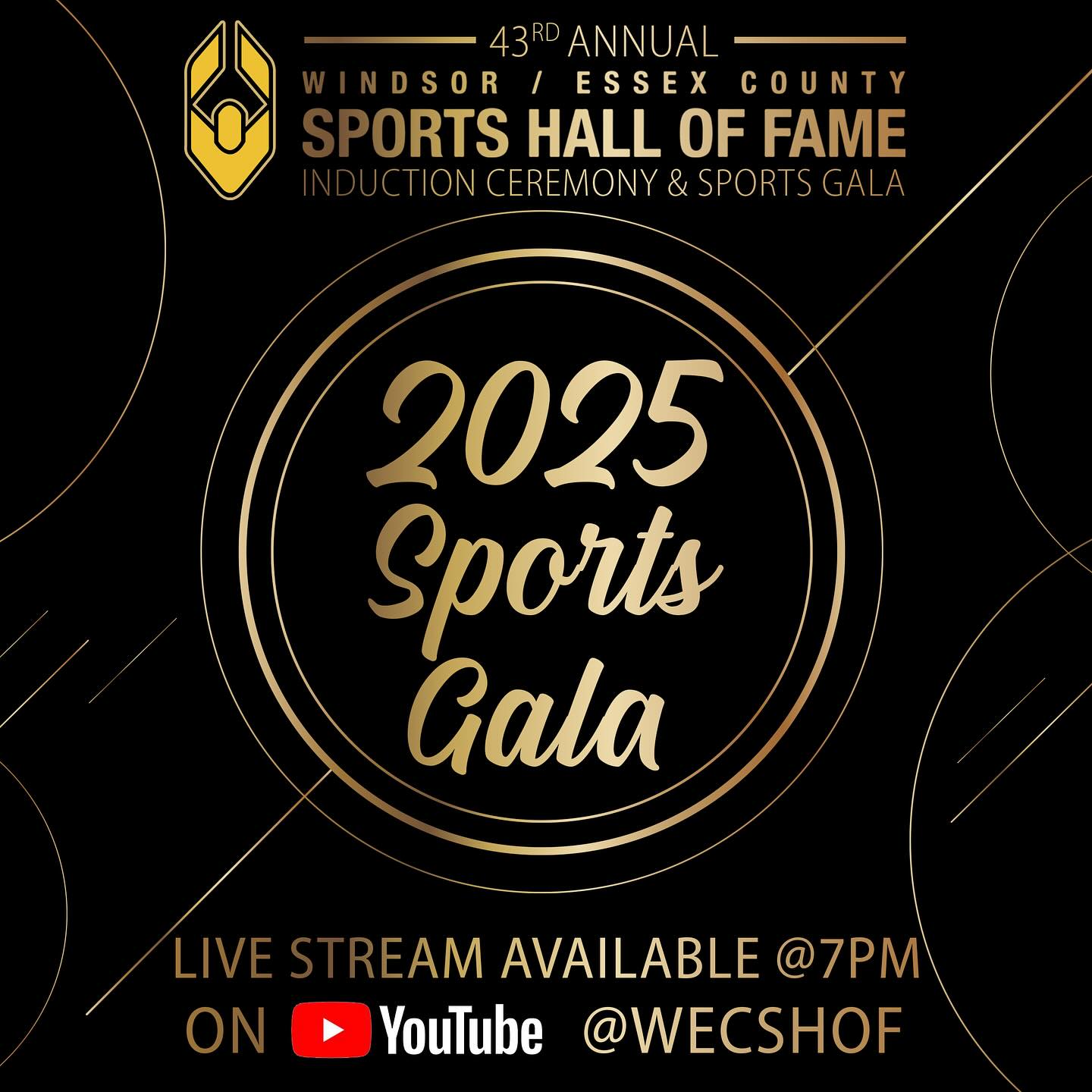 🏆 Can’t make it to the Gala tonight? Don’t worry, we have you covered! The 2025 WECSHOF Inductee Gala will be Live Streamed on YouTube!!
.
To join the live stream, search @WECSHOF on YouTube or use the link in our Bio.
.
.
#wecshof #HallOfFame #Gala #Athletes #Builders #Inductees #windsoressex
#windsor #Sports