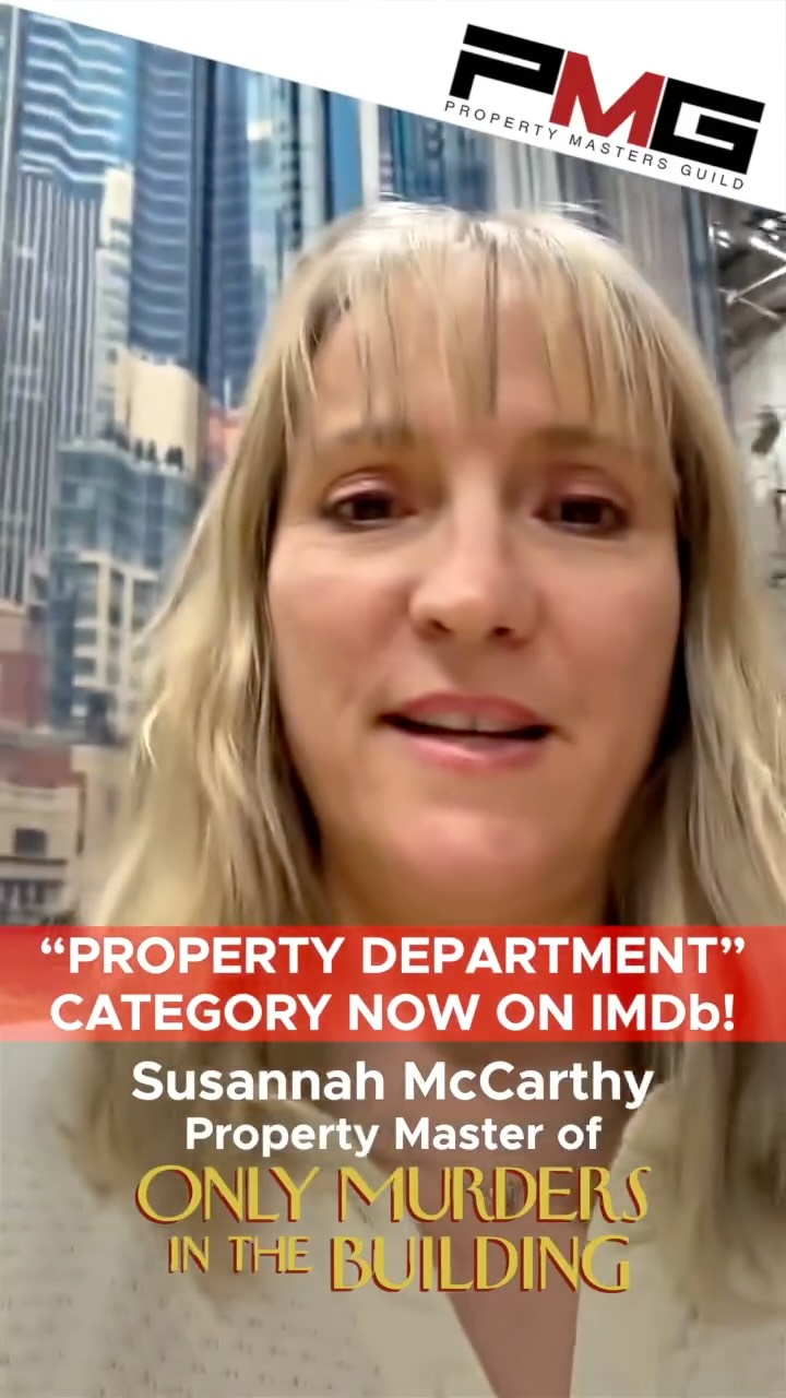 PMG Property Master Susannah McCarthy shares her thoughts on the recent addition to the Prop Department getting their own classification on IMDB. Thank you Susannah for your continued support and representation of our craft.
@filmgigs @imdb @imdbpro
#pmg #propertymastersguild #propertymaster #propertydepartment #propdepartment #onlymurdersinthebuilding #props #IATSE #iatselocal52 #props #imdb #imdbpro