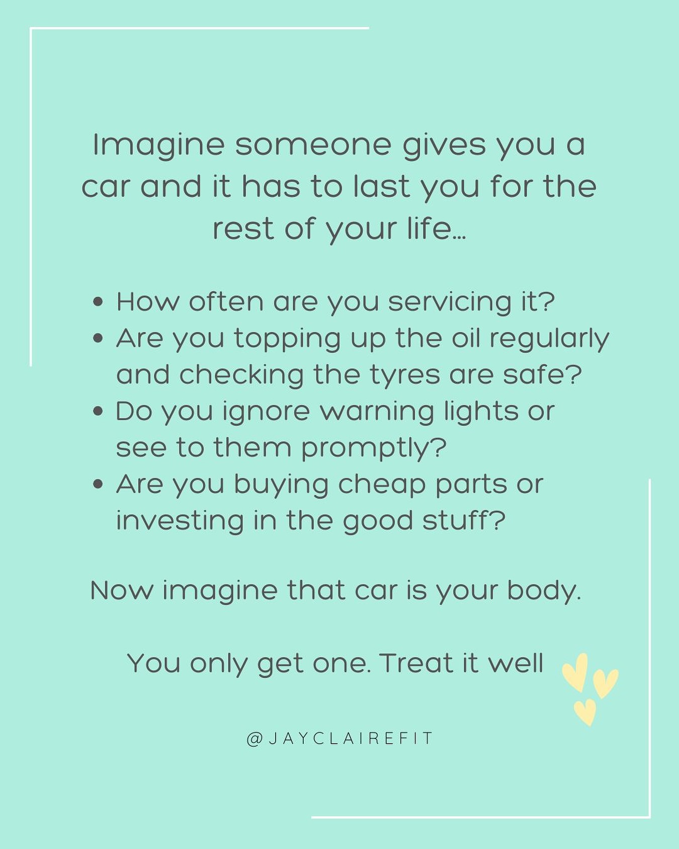 🚗 take good care of it.