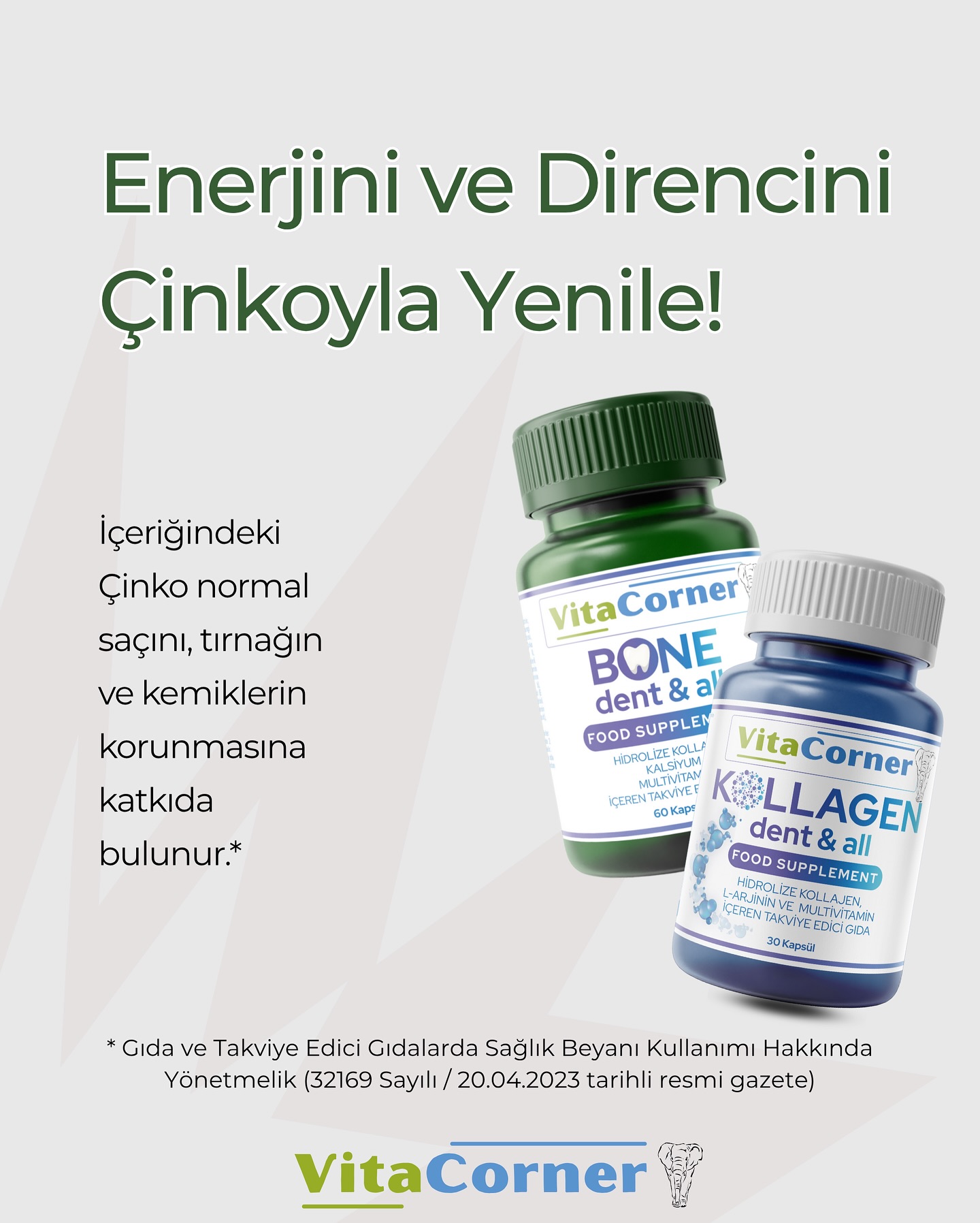 Vitacorner Bone ve Kollajen ile Çinko mineral desteği😍
Çinko;
✨ Normal saçın, kemiklerim ve tırnakların korunmasında rol oynar.*
* Gıda ve Takviye Edici Gıdalarda Sağlık Beyanı Kullanımı Hakkında Yönetmelik (32169 Sayılı / 20.04.2023 tarihli resmi gazete)
#çinko #mineral #vitacorner