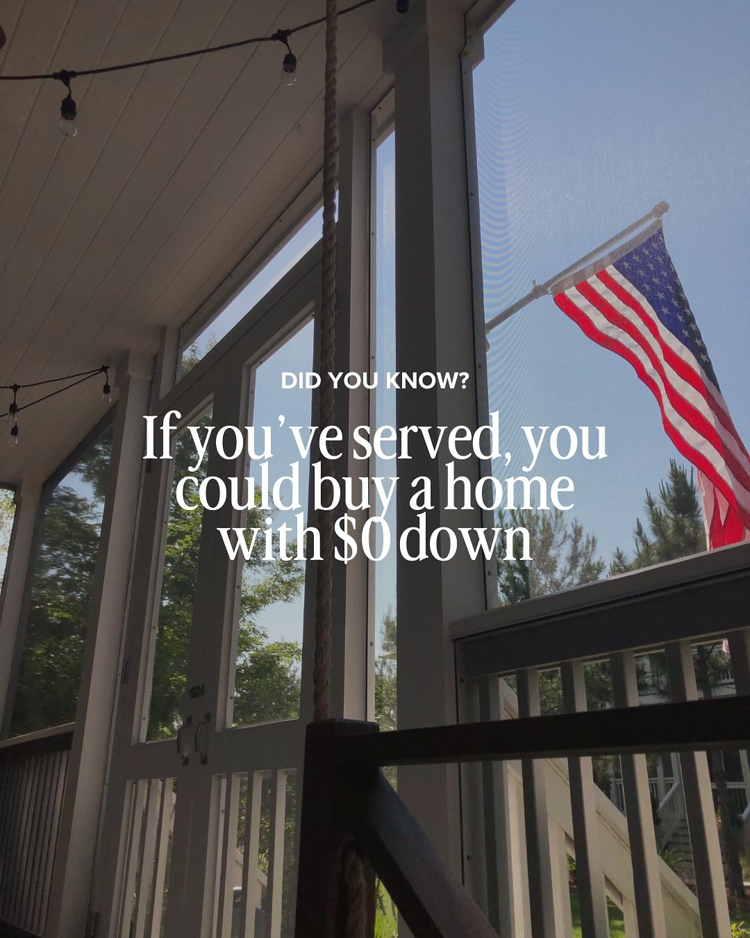 Today is Veteran’s Day — and I can’t let the day pass without sharing my gratitude for the selfless men and women who have served our country. Today and always, thank you!
One of the things I love most about being an agent is helping local veterans reach their homeownership goals, often through VA loans.
I thought I’d use today to pass along some information about VA loans should you or someone you know qualify. In our volatile market, a VA loan could be the key that unlocks the door to homeownership!
A VA loan is a mortgage guaranteed by the U.S. Department of Veterans Affairs (VA). To qualify, you must be a veteran or service member who meets certain eligibility requirements. Here are some of the benefits of VA loans:
• No down payment required • Lower interest rates than conventional loans • More flexible credit requirements • No private mortgage insurance (PMI) required • Funding for closing costs may be available
If you’re a veteran or service member considering buying a home, look into VA loans. They can be a great way to save money and make homeownership more affordable.
If you have any questions about VA loans or other types of mortgages, don’t hesitate to send me a message.
Happy Veteran’s Day to all of our incredible veterans! 🇺🇸