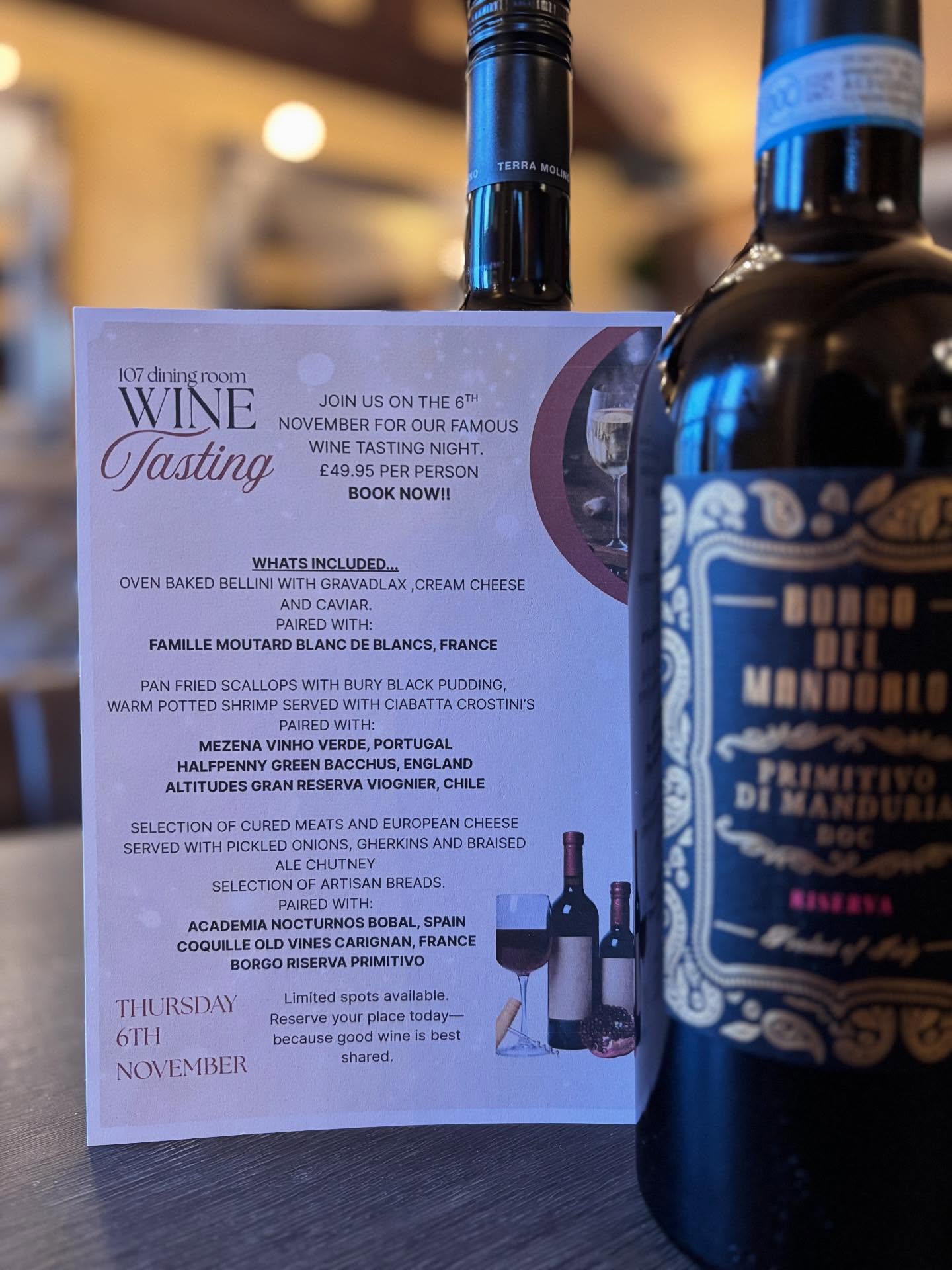 What an incredible evening! ✨🍇
Our Wine Tasting Night was a huge success with amazing food, fantastic wines, and wonderful company. 🍷
The feedback has been so positive, and we loved seeing everyone enjoy the experience!
Keep an eye out for more exciting events coming soon 👀
#winetastings #heswall #107diningroom