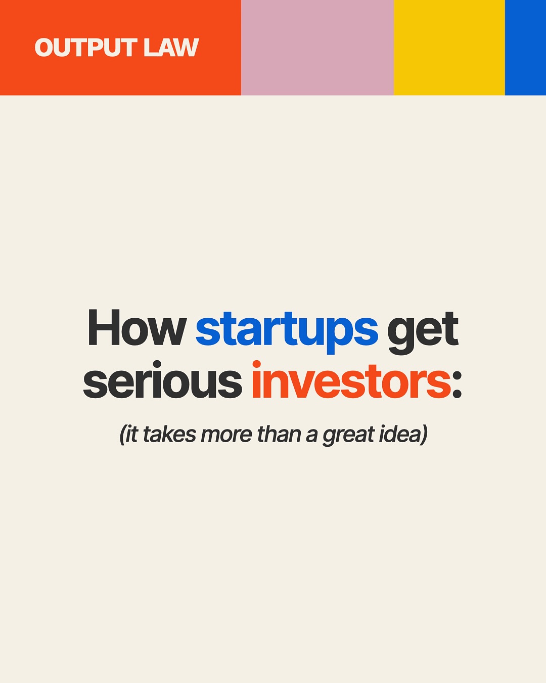 TV shows and movies make investing look simple:
If the idea’s good, “I’m in.”
If it’s bad, “I’m out.”
In reality, it’s not that simple. Serious investors aren’t just interested in good ideas - they’re looking for businesses built on strong legal and operational foundations.
For founders, that means not neglecting the backend. Clean records, solid contracts, and clear IP ownership all minimize risk and build investor confidence.
Sometimes, that’s the difference between mere interest and actual investment in your startup.