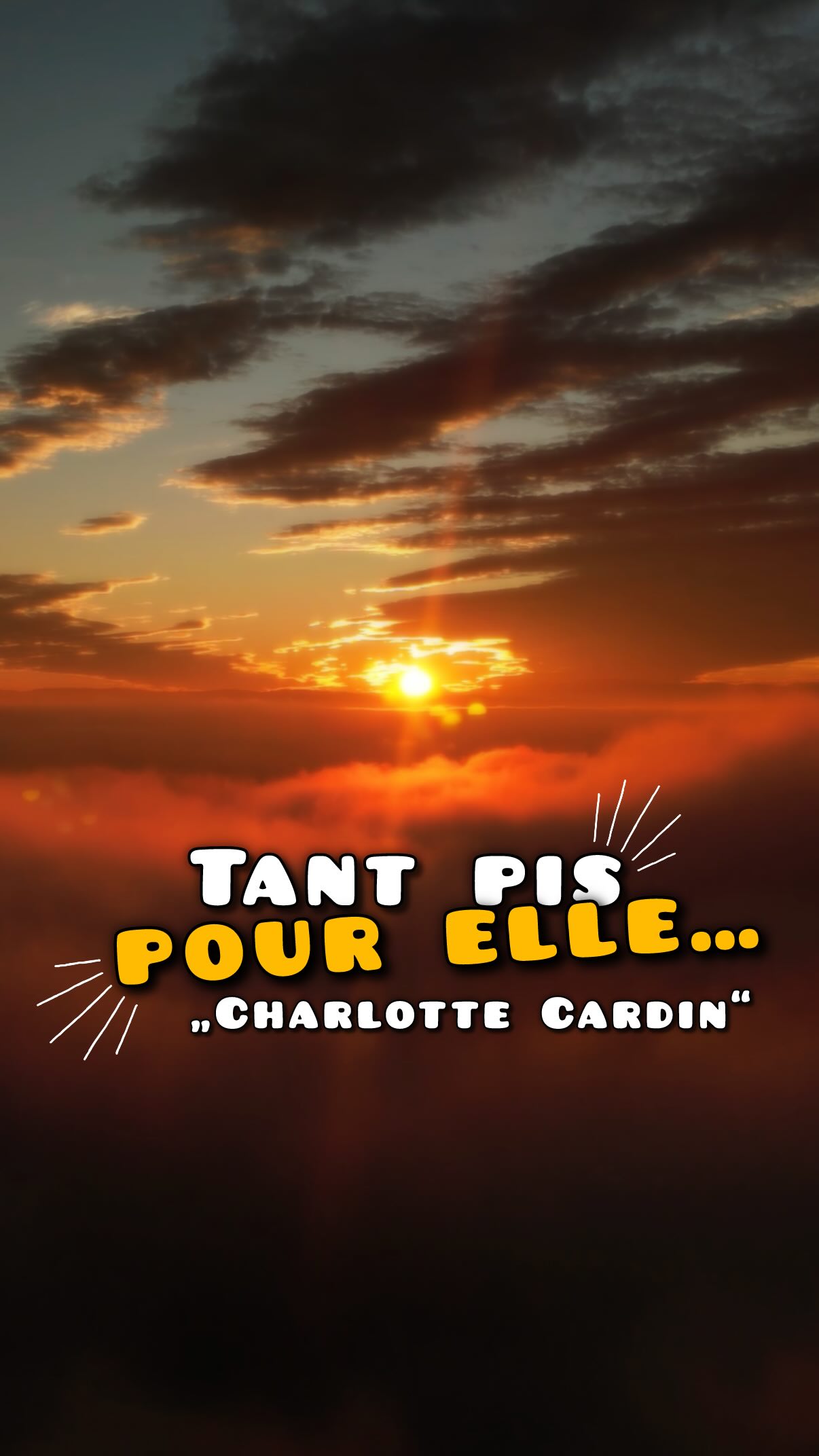 Au dessus des nuages, le soleil brille éternellement 🔥
Une version lyrique de « Tant pis pour elle » de @charlottecardin