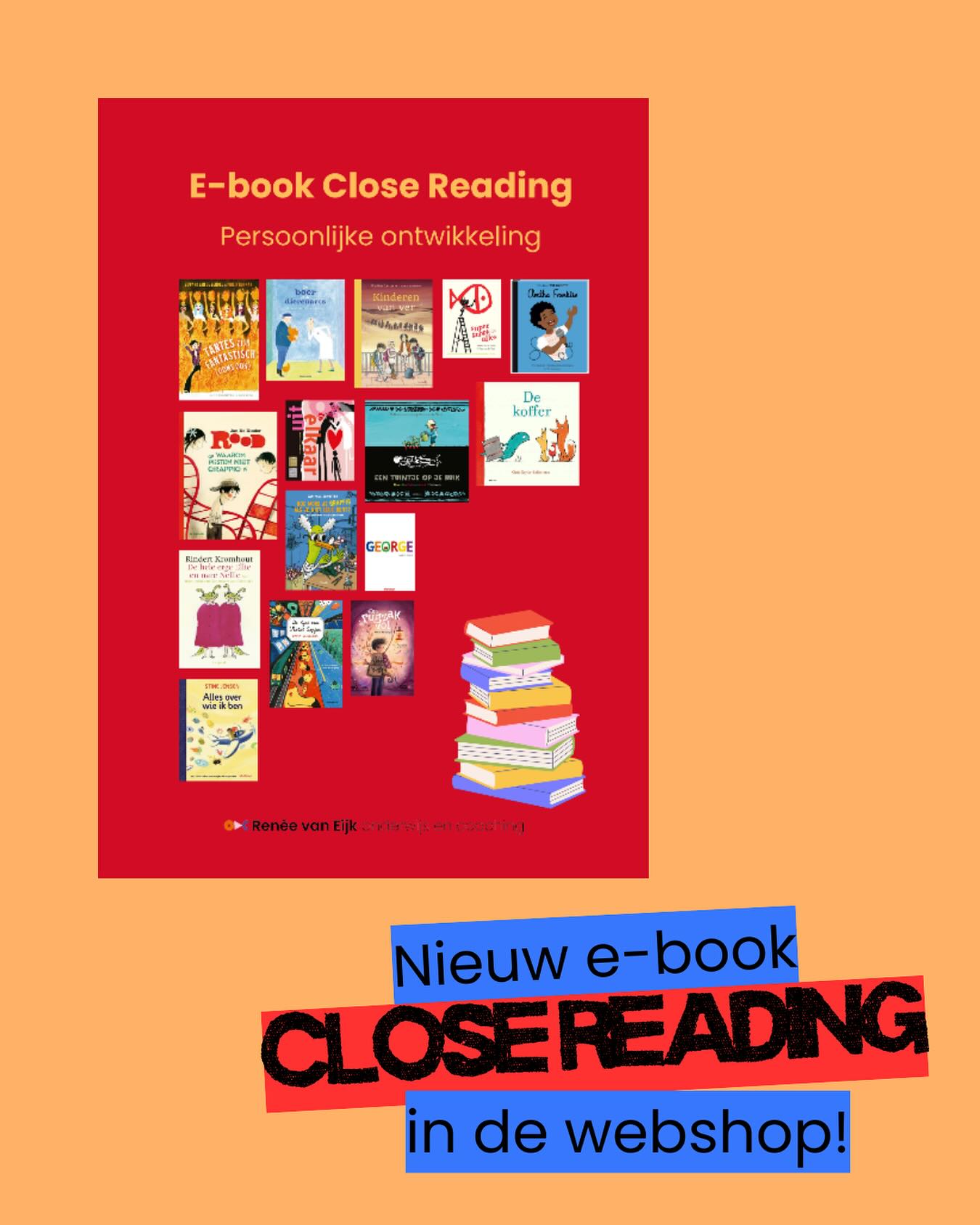 Alweer goed nieuws! Er staat een nieuw e-book in de webshop! In dit e-book staan 15 sessiereeksen bij teksten uit boeken die allemaal passen binnen het thema Persoonlijke ontwikkeling.
Nadia en ik bereidden zes van deze reeksen live voor tijdens de webinar van een aantal weken terug. Deze zes en dus negen andere reeksen hebben we verzameld in dit e-book.
Je ontvangt per tekst:
🧡 het einddoel van de reeks
🧡 de doelen voor sessie 1, 2 en 3
🧡 tips voor de terugblik
🧡 richtlijn voor de instructie
🧡 idee voor de (schriftelijke) verwerking
🧡 extra opvallendheden vanuit ons bij de tekst
Het e-book is € 12,50 en als je van plan bent om het e-book te delen met je collega’s wil ik je vragen de versie van € 17,50 aan te schaffen.
Veel plezier met deze reeksen!
PS. Was je aanwezig bij de webinar? Dan heb je het e-book, mits je deze had aangeschaft bij aanmelding, ontvangen in je inbox.