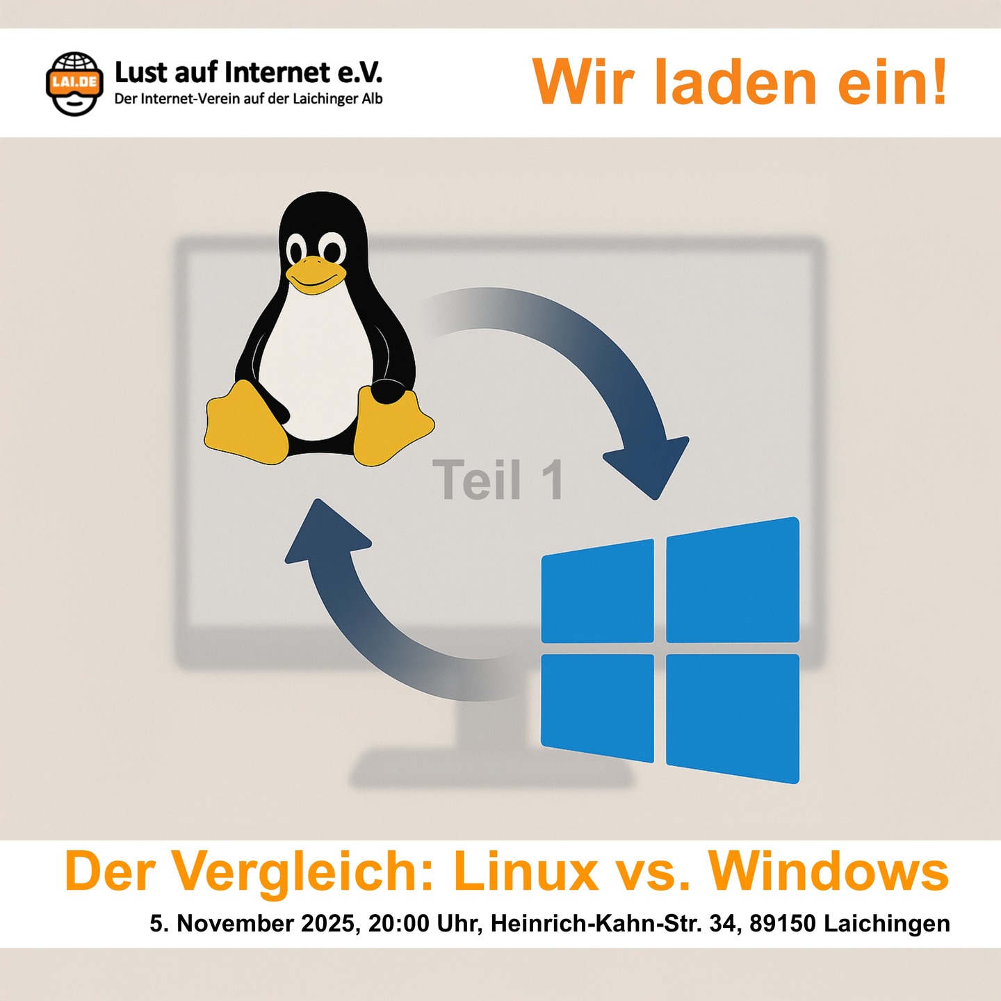 Angst vor dem Umstieg auf Windows11? Vielleicht ist Linux ja die Alternative. Ein ultimativer Vergleich zwischen Linux und Windows leitet unseren Linux-Herbst ein. Am 5.11. zeigen wir den Unterschied und werden später auch Linux unter Anleitung installieren und testen. Die Teilnahme ist wie immer kostenlos.#linux #lustaufinternet #laichingen #laichingeralb #albdonaukreis #betriebssystem #windowsalternative #vergleichen #schwaebischealb