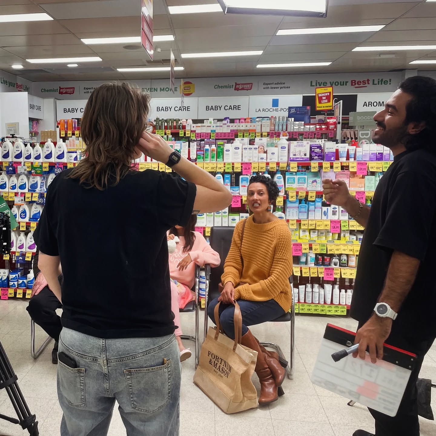 "What exactly does your job entail?"
"Mostly I stand around looking adoringly at talented people."