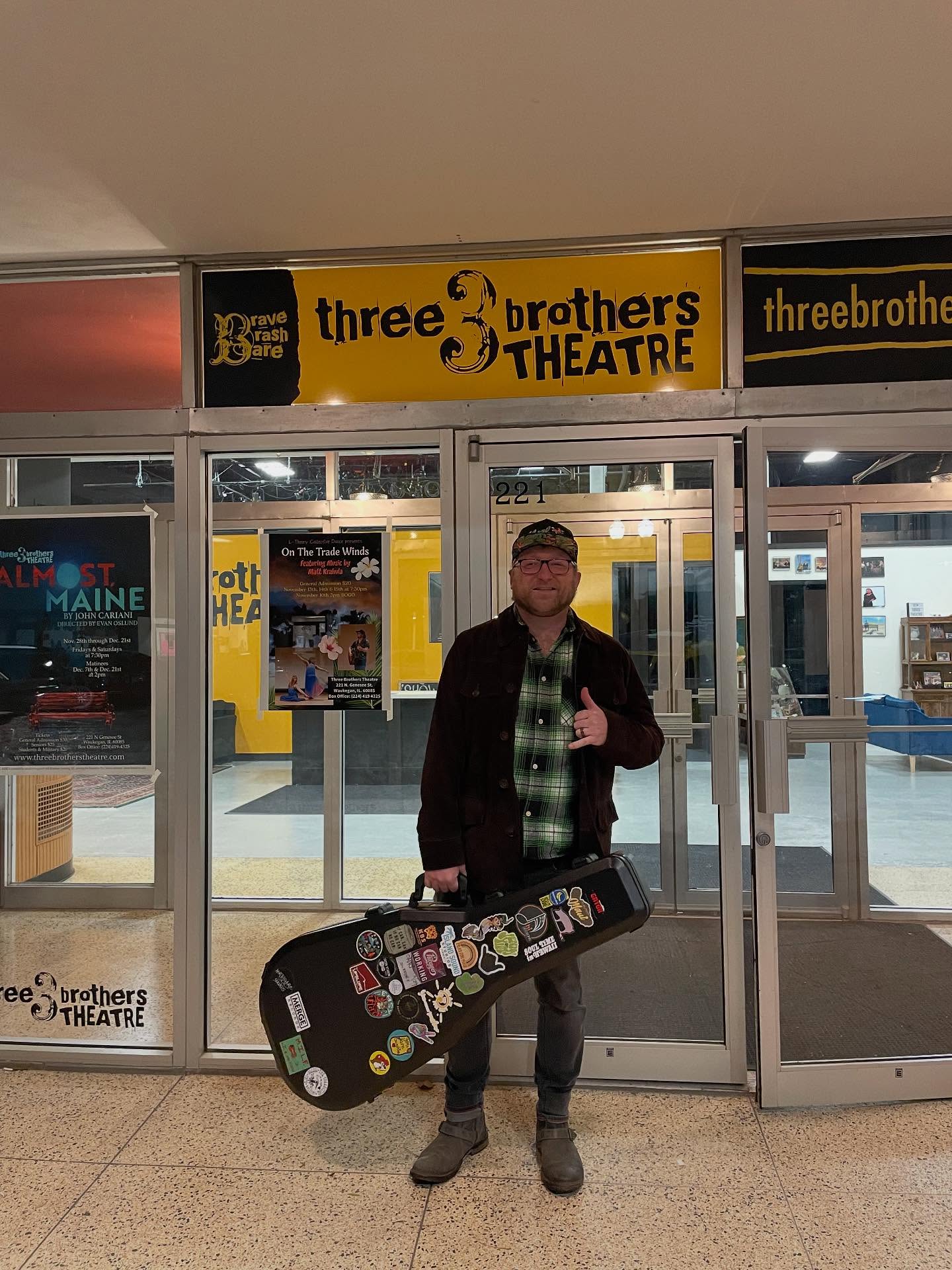 On The Trade Winds, a show by L Theory Collective at the Three Brothers Theatre. They’ve choreographed several dance pieces to the music of yours truly, including a bunch of songs from my new album, which I’ll be performing live with the dancers. Make sure to come by. It’s going to be a great time!
November 13, 14, and 15 at 7:30pm.
November 16th at 3pm BOGO.
#livemusic #moderndance #waukegan #waukeganillinois #singersongwriter #dance #songwriter #folkmusic #altfolk #threebrotherstheatre #ltheorycollective #getdownwiththecollective #arts #supportthearts