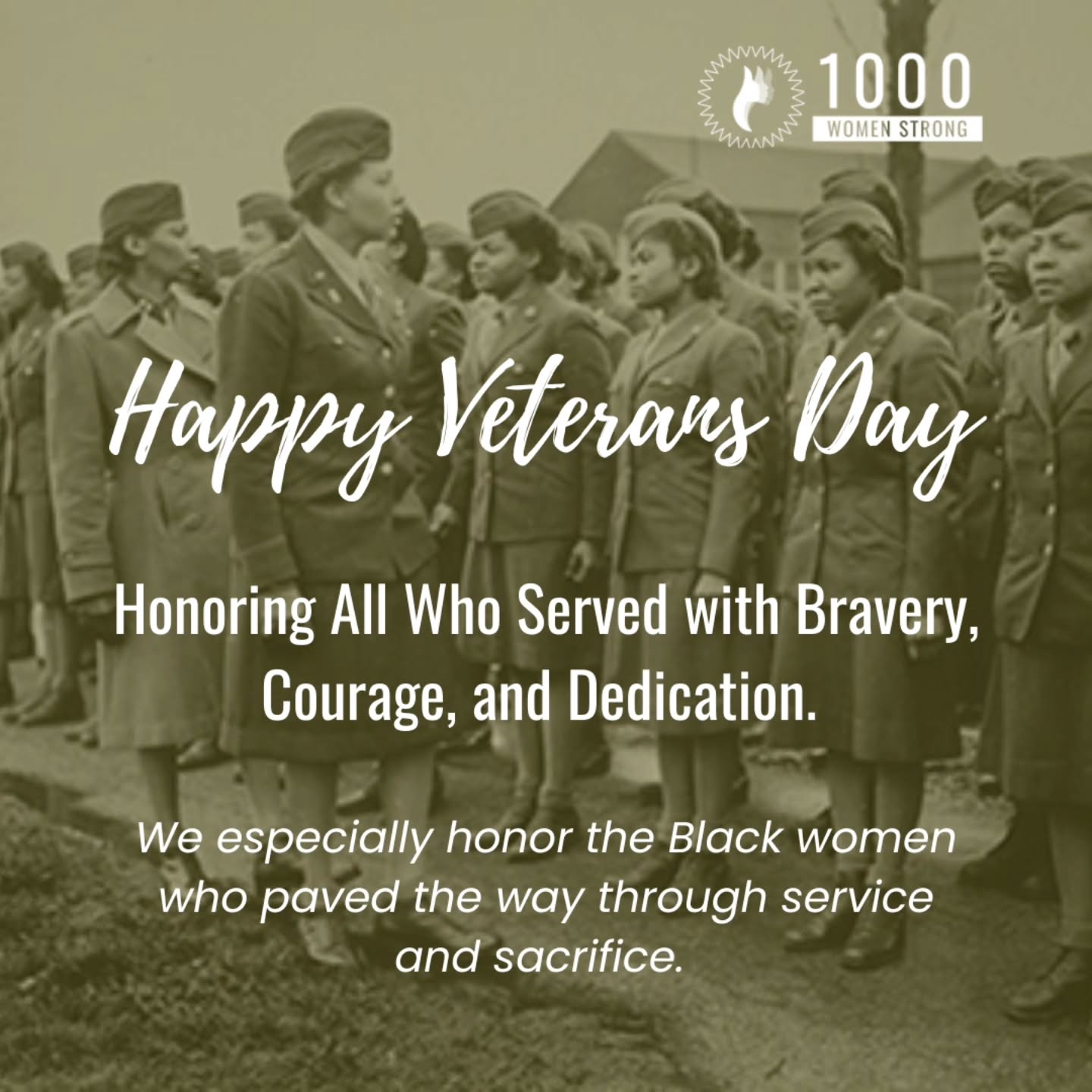 Black women have always offered hope in perilous times.
This Veterans Day, we honor the duties and sacrifices of the brave women of the Six Triple Eight Central Postal Directory Battalion.
Led by commanding officer Charity Adams, the first Black woman to serve as a U.S. Army officer, the U.S. Women’s Army Corps sorted through millions of undelivered letters and packages under the motto, "no mail, low morale."
Facing racism, misogyny, wartime horrors and seemingly unworkable conditions at home and abroad, the Six Triple Eight erased the 17 million-letter and parcel backlog three months ahead of schedule. They then traveled from England to France to tackle their three-year backlog in three months.
Still, these phenomenal women would have to wait another 80 years to receive their flowers and full recognition of the work they accomplished. The film, The Six Triple Eight, chronicles their heroism during a formative time in this nation's history.
#1KWS #WeAreWhereBlackWomenAre #VeteransDay #BlackWomenMakeHistory #TheSixTripleEight
