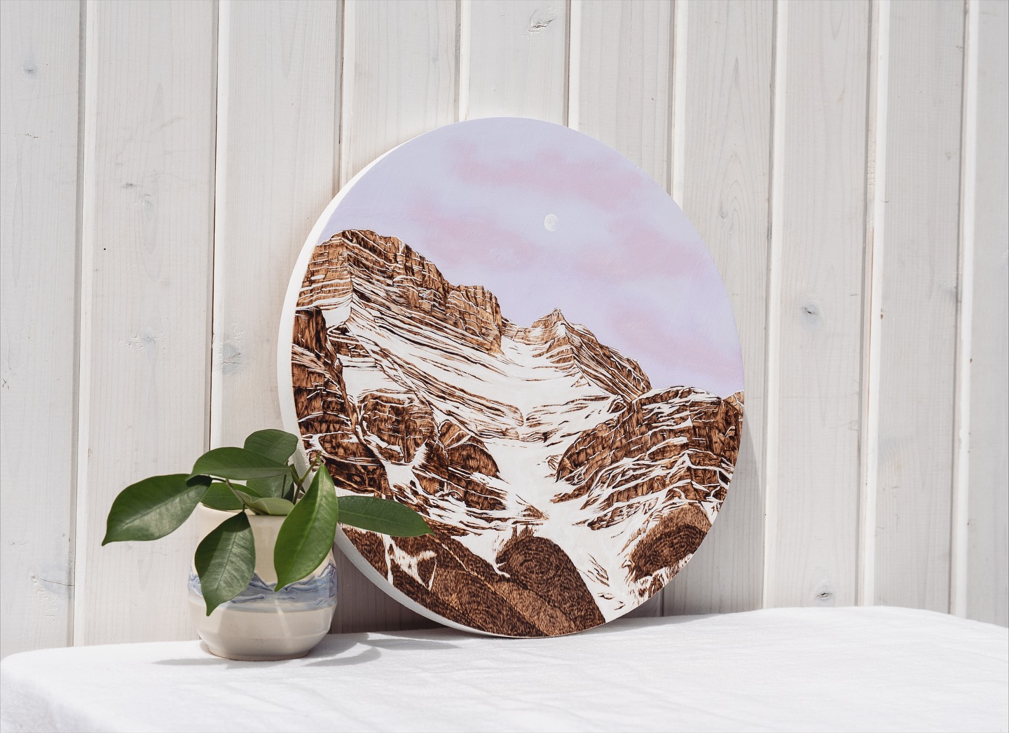 Escape into a Canmore daydream! 😌🌙 ☁️
Canmore Daydreaming
12x12x1 inch
Burnt and painted on @walnuthollow basswood canvas
Available for purchase at @project.a.shop on Main Street Canmore!
This captures a little portion of Mount Laurence Grassi in the heart of Canmore 💕
#handmade #woodburning #wood #pyrography #canmore #candianrockies