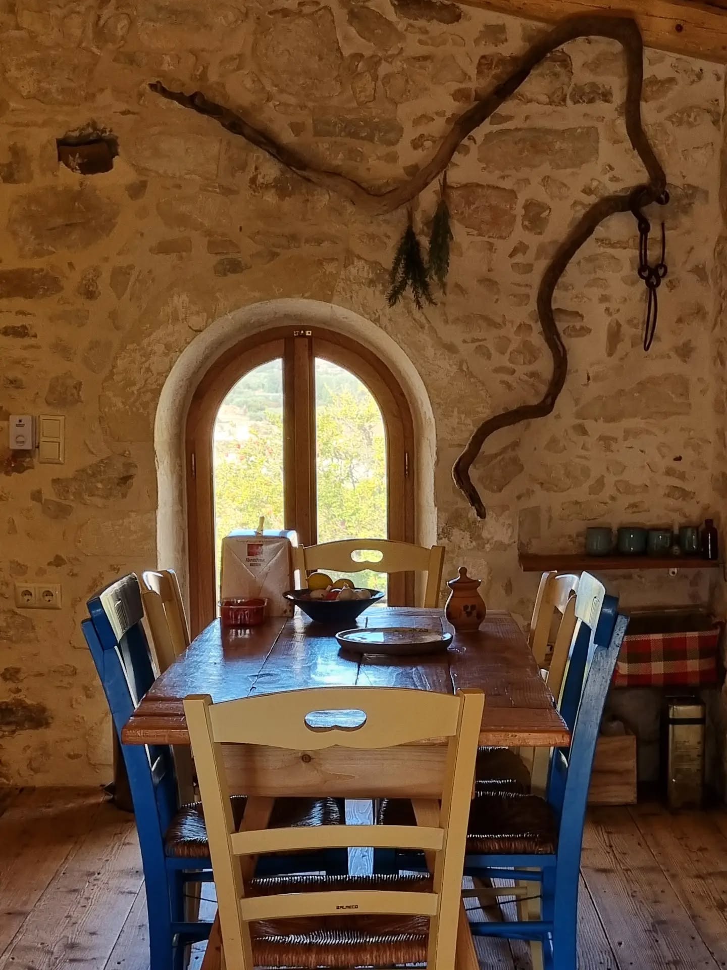 We brought this sculptural branch from the sea.