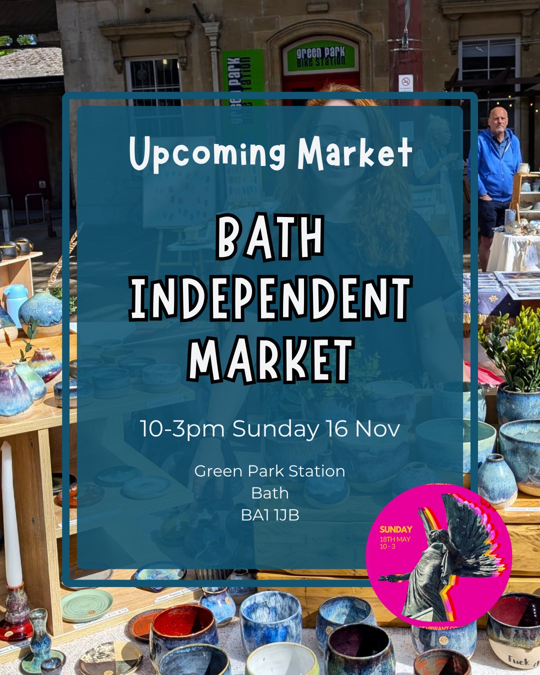 Market Spotlight 📢 : Bath Independent
One of my regular favourites once again @thebathindependent on the 15 November. Such a vibrant market full of talented makers in a great location in the heart of Bath.
It's the perfect time to get ahead on your Christmas shopping - this market is always full of the best local independent makers and artists. I won't be around for the Deecember one so Bath community it'll be your last chance to catch me!
#marketseason #market #bathmarket