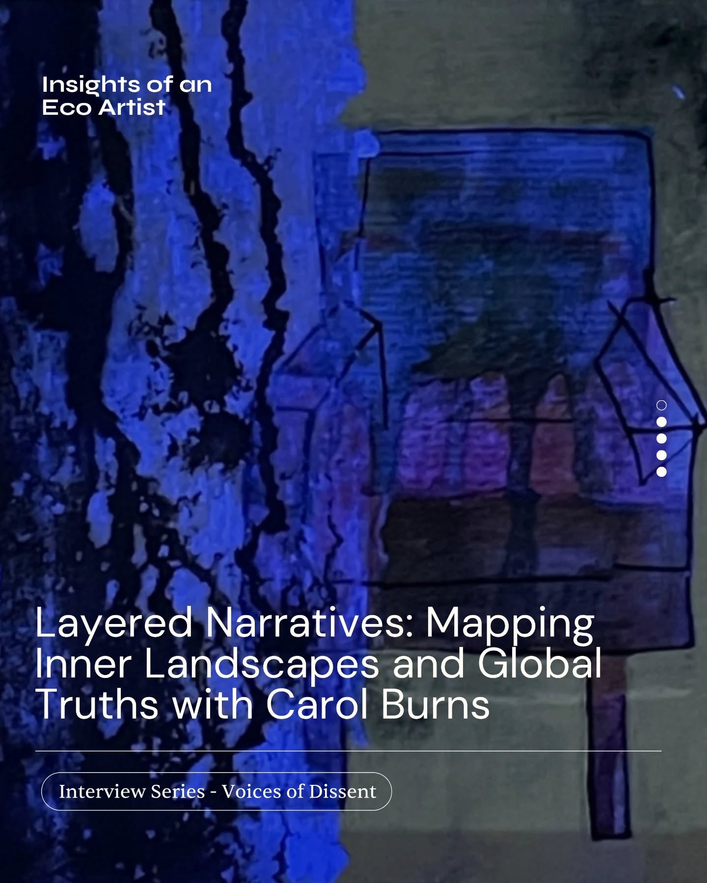 Dear community,
In this interview, abstract painter and social advocate Carol Burns discusses her transformative practice of layered storytelling through mixed media art, exploring the complex intersections of identity, memory, and environmental justice. From her politically charged piece "The Contradiction"—born from frustration with climate inaction—to her latest project "The Rooted Age" envisioning a post-collapse world, Burns reveals how abstract painting becomes a powerful tool for creating dialogues between personal narratives and urgent global crises.
All images courtesy of @artisbycarolburns
Read the full interview on our website 🌱
@insightsofanecoartist