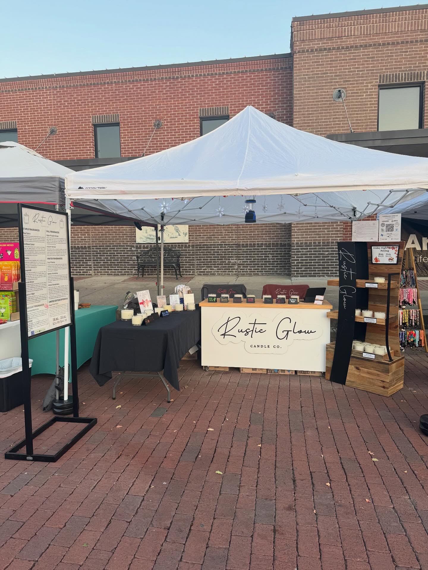We’re here and ready to hand out free sniffs! We have a special 3 pack deal tonight only here at the market so stop on by and get any 3 seasonal candles for $60!
