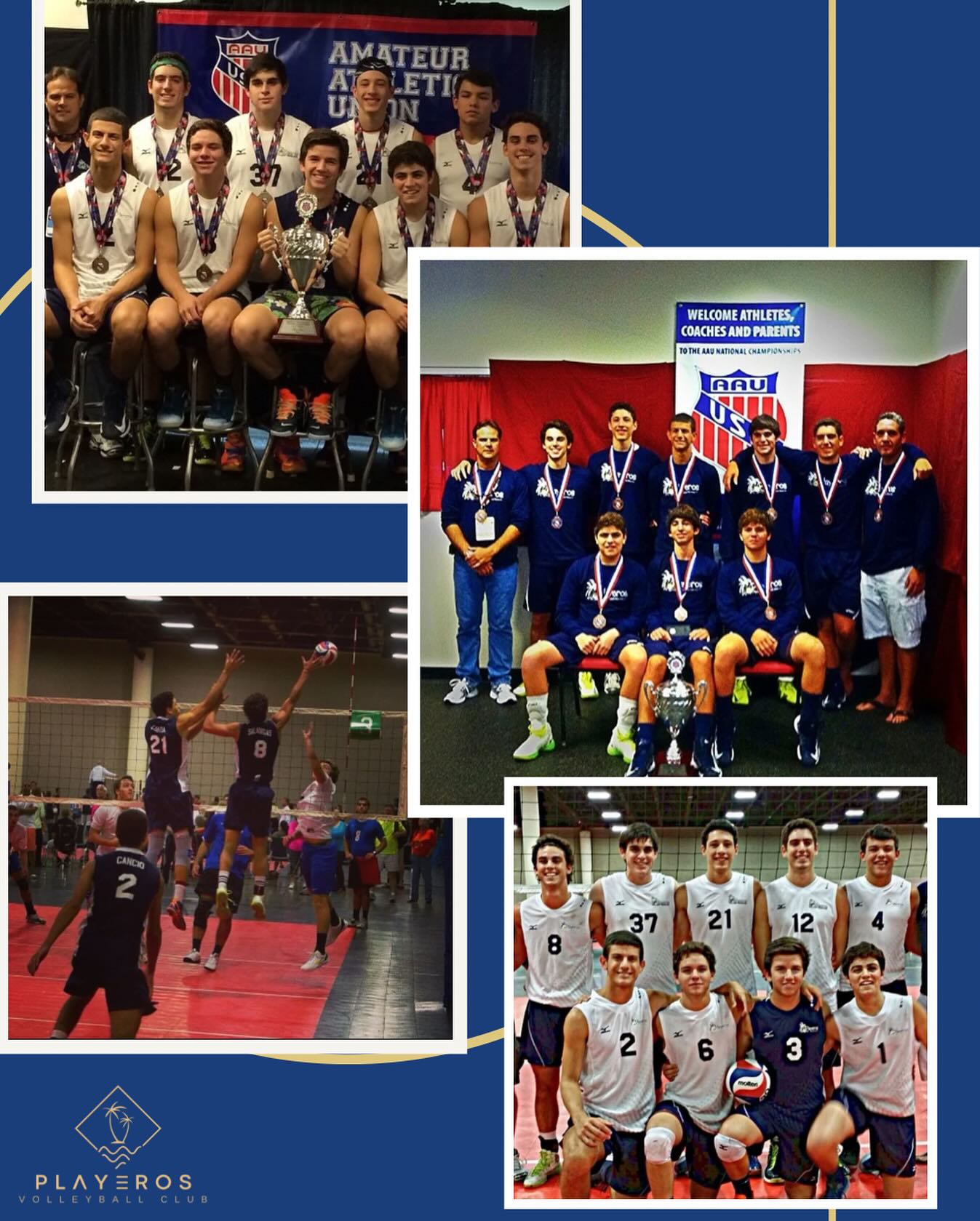 Did you know Playeros started off as boysโ volleyball club back in 2012? Zoom in and take a look at your current Club Directors & coaches, Danny and Andres Saladrigas ๐๐