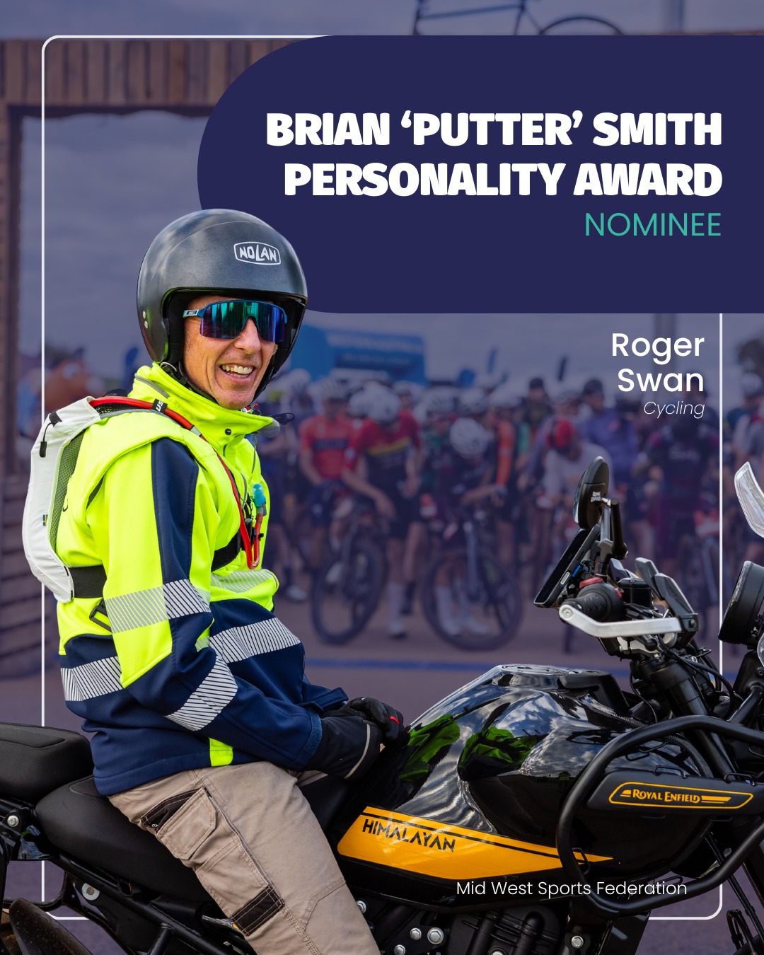 Congratulations to our @backroadsgravel Course Director, @rogerswan1 , on his nomination for the Brian “Putter” Smith Personality Award! 👏
The Geraldton Guardian Mid West Sports Awards is the region’s premier celebration of sporting excellence — recognising athletes, coaches, officials, administrators, clubs, teams, and sporting personalities who inspire, host major events, and make sport inclusive for all.
Best of luck, Roger — we’re cheering you on! 🏆
Winners announced November 15.
@midwestsportsfederation