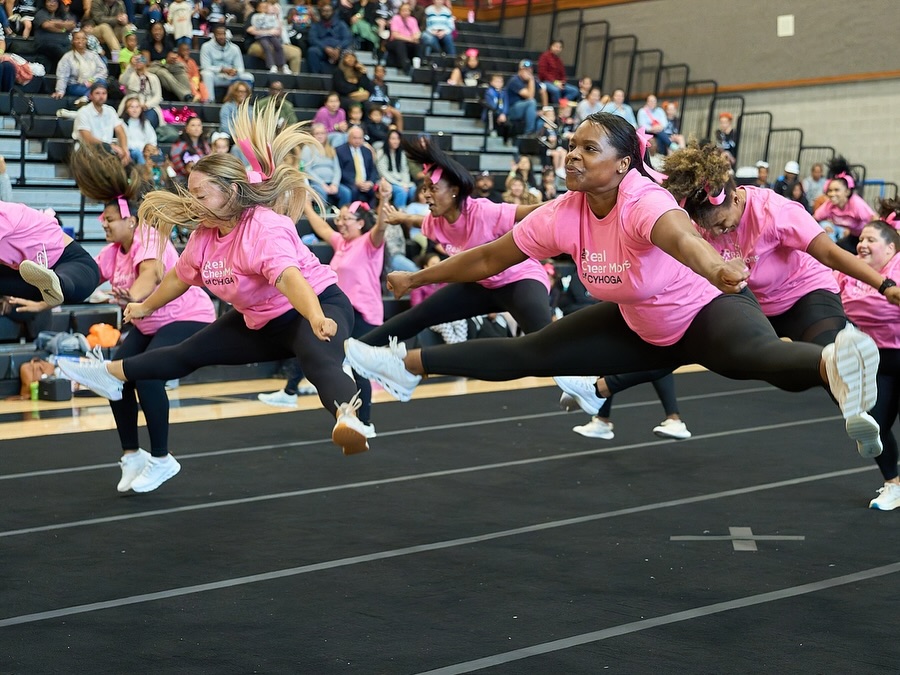 One time for the CHEER MOMS!! With only 5 practices, these amazing ladies put on a spectacular show!! We had so much fun working with them and can