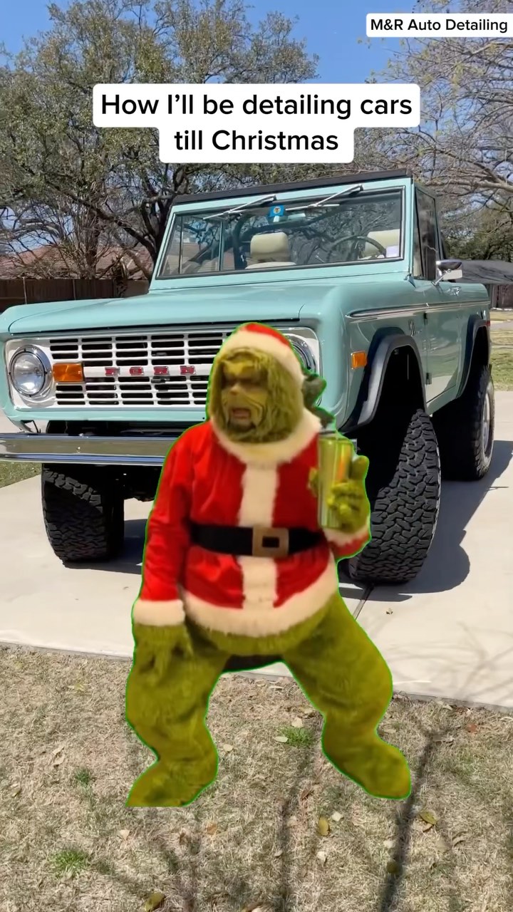 It might be getting cold but those car, bikes, and boats need detailing. I might as well do it in style, a la Grinch!
And yes, this service costs extra. Lol
#mandrautodetailing #autodetail #autodetailer #dfw #dfwliving #dallas #forthworth #highlandparktx #dallasdetailing