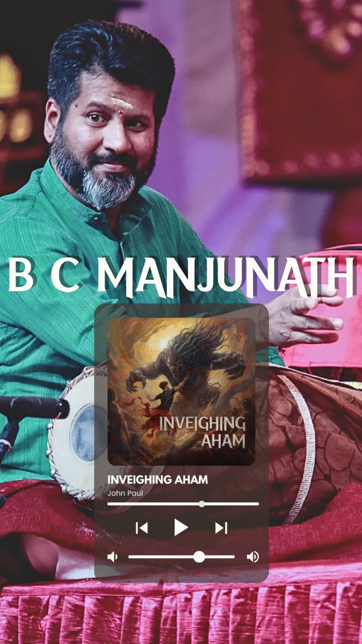 Recording @bcmanju ji on “Inveighing Aham” was such a thrill! He just finished an international tour the day before recording and came straight to the studio after landing in India. Forever grateful for his music and contribution.
Listen to the song on any of audio platforms and let me know what you felt!
@sambitc @guybernfeldbass @ken_aihara @hersh.desai.9
#musician #worldmusic #solo #indianpercussion #indianclassicalmusic #fusionmusic #studio #album #new