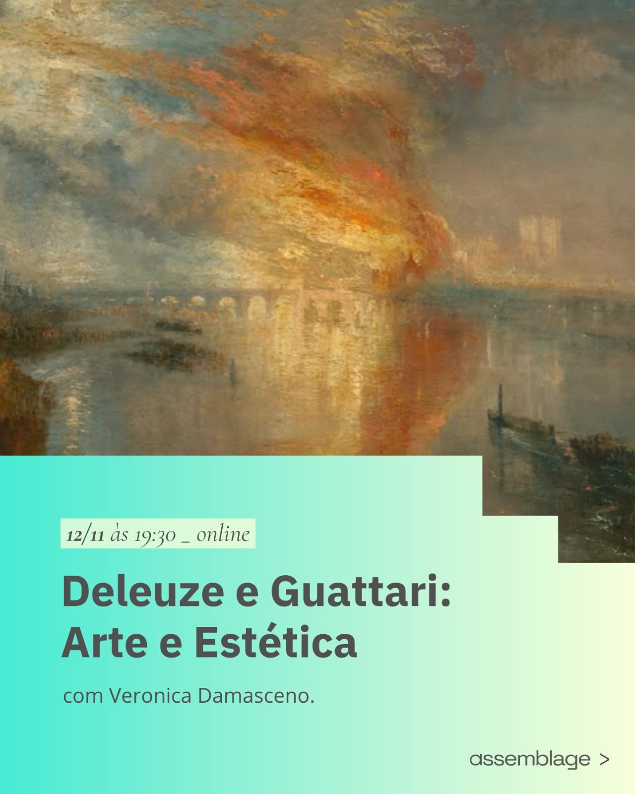 Encontro online nesta quarta-feira (12/11) com a pesquisadora Veronica Damasceno.
O encontro faz parte do nosso programa sobre a Esquizoanálise.
Inscrições para este encontro via mensagem. Participe!