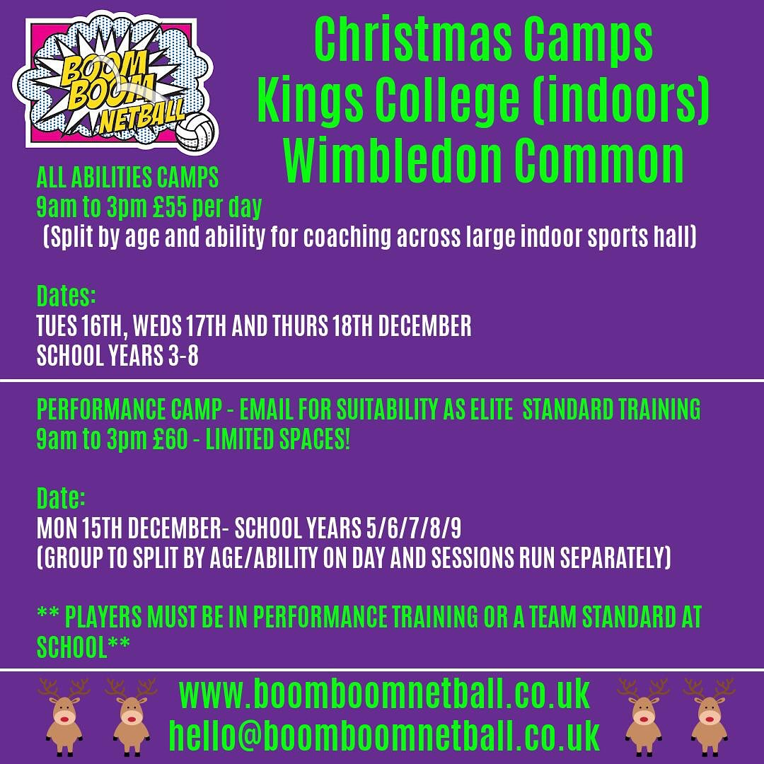 We know its only November and Christmas isn't here yet, BUT Santa will be knocking before you know it and our Christmas camps always sell out so don't leave it too late to book 🎄🎅🏻⛄️❄️💜
We have both performance and community camps running indoors at Kings. All camps are bookable on the website now! 💥💥