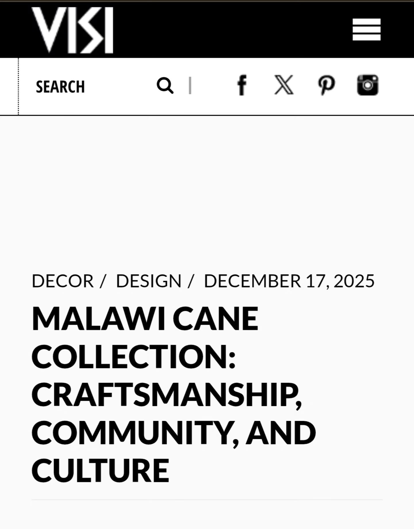 Ever wondered what makes our Malawi cane furniture so special?
@visi_mag just published a beautiful piece on us and the craftsmanship, community and culture behind it - from traditional weaving techniques to the artisans whose hands bring every design to life.
It’s a quick, inspiring read. Thank you @visi_mag magazine for the lovely piece.
Tap the link and discover the story behind the craft:
https://visi.co.za/malawi-cane-collection-craftsmanship-community-and-culture/
LINK IN BIO.