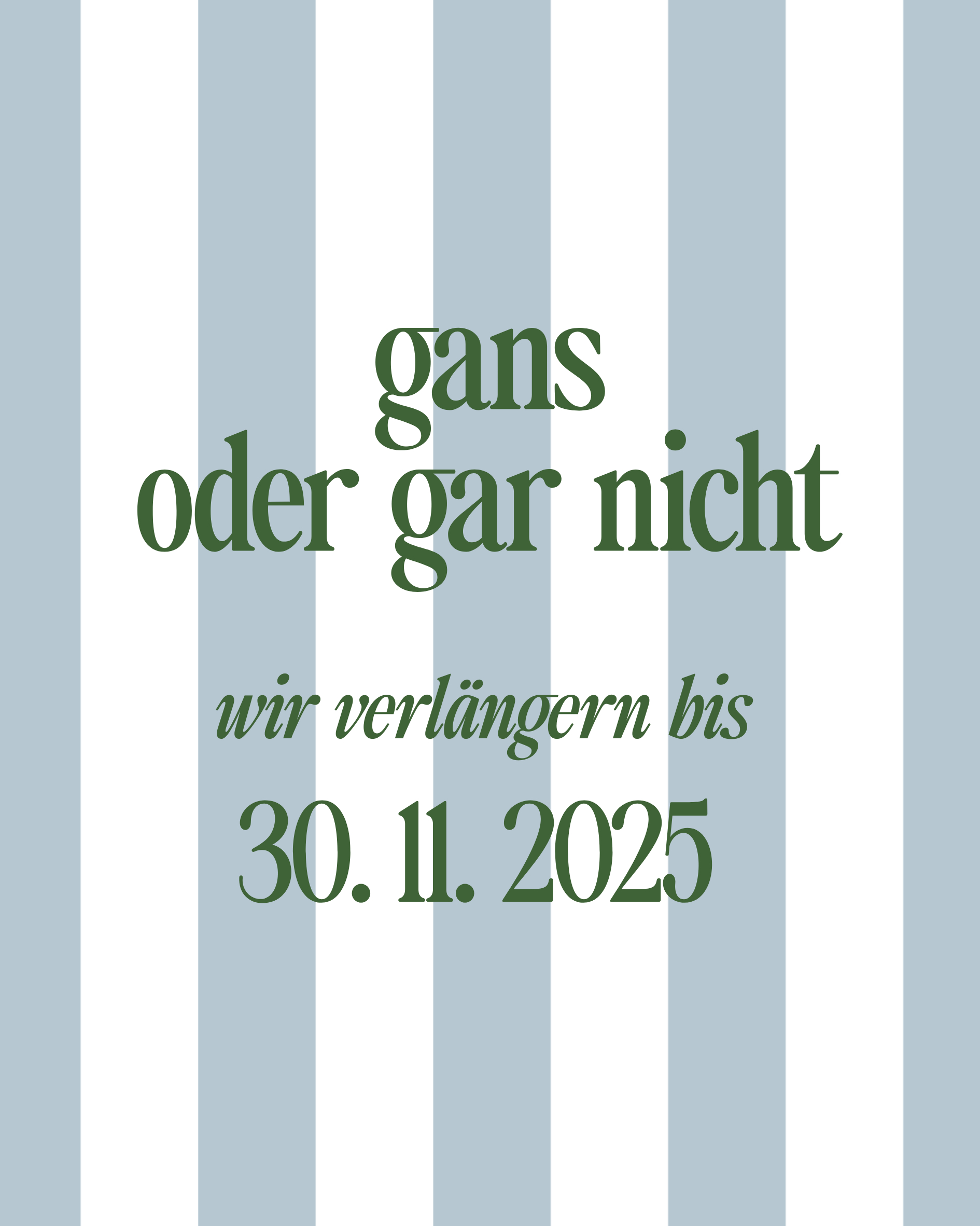 GANS ODER GAR NICHT ✨
Unser Gansl kommt einfach gut an – daher geht unser Ganserlessen im Winzerhaus in die Verlängerung bis 30. November! 🎉 Zart, saftig, knusprig – lasst euch das nicht entgehen.
Oder wie wir sagen: Wer zu spät kommt, den bestraft das leere Backblech.
Also, am besten gleich euer Platzerl sichern!