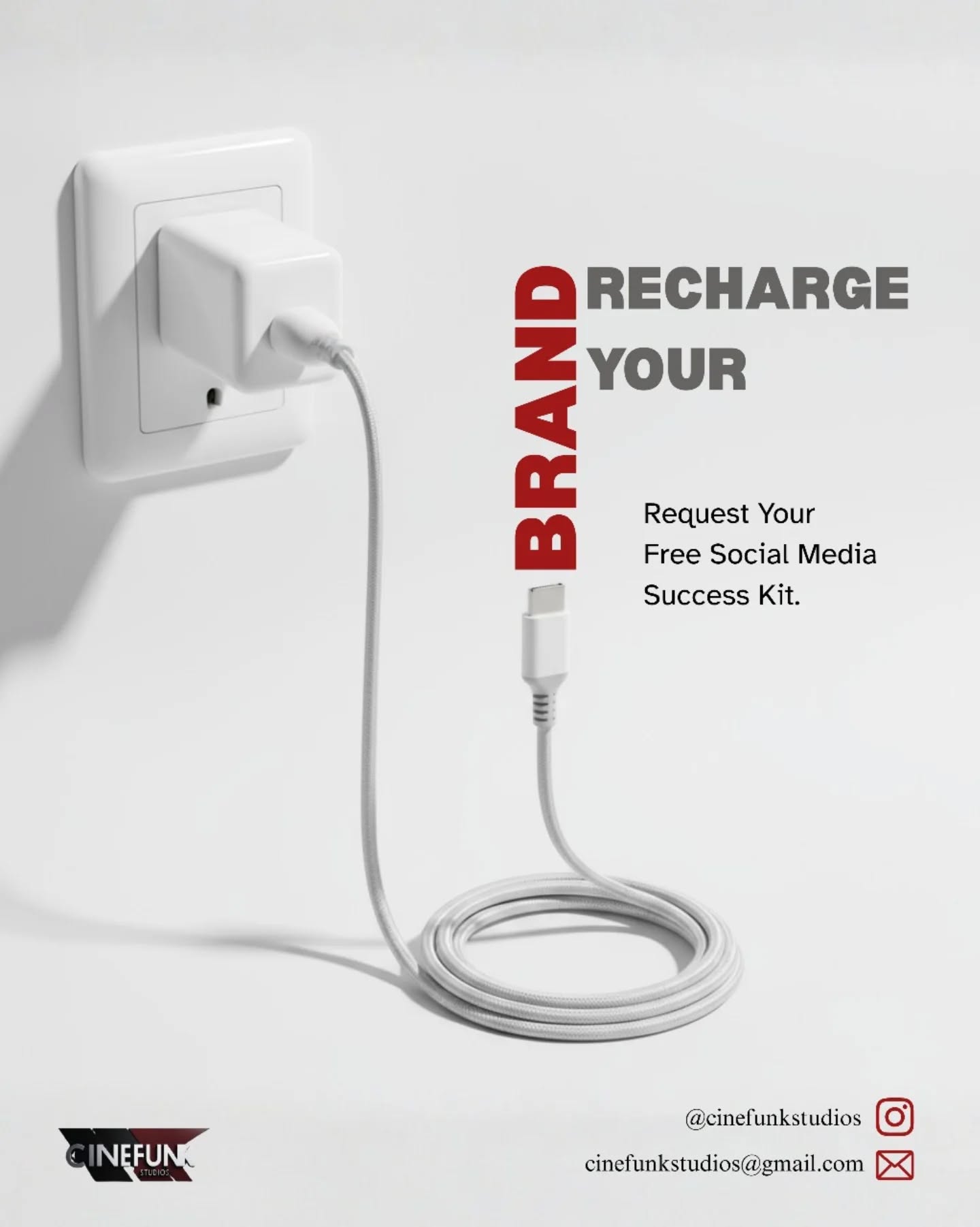 Your brand isn’t dead - it’s just low on charge.
Plug into Cinefunk Studios and watch your online presence power back up ⚡
🔌 Request your FREE Social Media Success Kit today-link in bio.
#CinefunkStudios #SocialMediaRecharge #BrandRevamp #DigitalGrowth #ContentWithCharge #SocialMediaSuccess #CreativeAgencyIndia #FunkyMarketing #ReelYourBrand #BrandBuzz
Social media management Pune
Video production company Pune