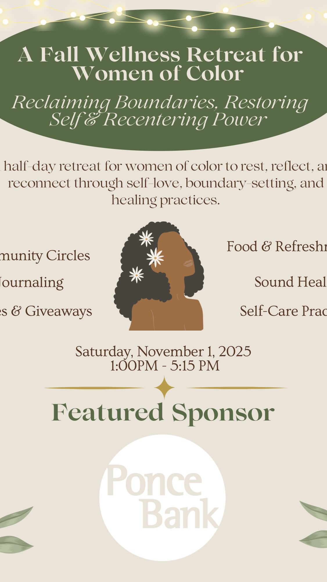 This past Saturday we hosted our fall healing retreat for women of color in collaboration with @nycswladiescollective @siembratoday. It was so powerful to witness the community building, and intentions being set to honor our needs and set healthy boundaries as women of color. A special shoutout to @poncebank for sponsoring this event and making it possible 🤎💐🫶🏼✨