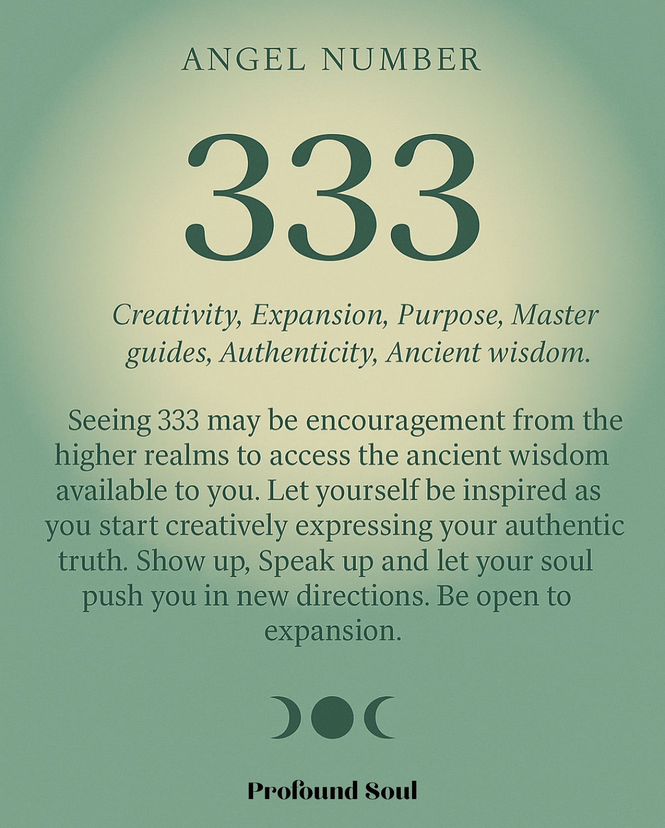 Angel number 333 has been showing up everywhere lately, and I’m choosing to see it as a quiet nudge from the universe. A reminder to create with intention, to trust the wisdom that already lives inside me, and to keep showing up as the most honest version of who I’m becoming.
This number feels like a doorway.
A call to expand.
A push to speak your truth out loud, even when your voice shakes a little.
333 whispers, “You’re supported. You’re guided. Keep going.”
So if this message finds you today, take it as your sign to step into alignment with your purpose. Let your soul move you toward the things you’ve been dreaming about. Lean into creativity, authenticity, and the power that comes from choosing expansion instead of fear.
The universe has been waiting for you to claim the next chapter.
⸻
Hashtags:
#AngelNumber333 #SpiritualMeaning #SageEnergy #GuidedByTheUniverse #AlignedAF #InnerWisdom #SoulExpansion #ProfoundSoulMagic #MindfulLiving #AuthenticSelf #EnergeticShift #CollectiveHealing #IntuitiveGuidance #SpiritualAwakening #DivineSupport
