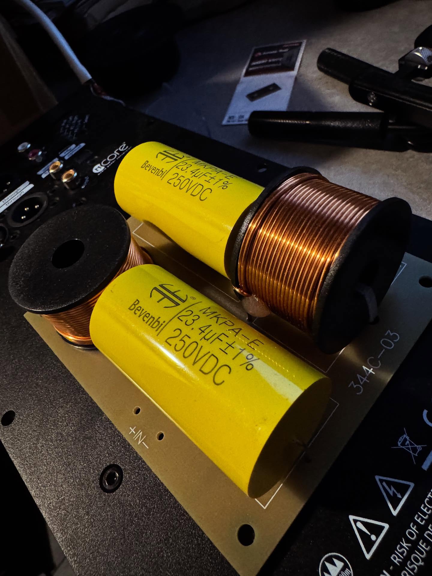 New upgraded crossovers are in, 250V and +/-1 %, and sounding fine. We’ve got 2 pairs of bookshelves left in stock DM to demo or check us out @axpona 2026