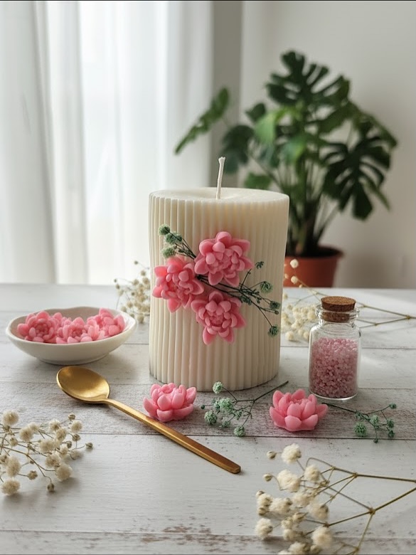 Infuse your space with a touch of blooming elegance. ✨
Our handcrafted floral candle is a celebration of delicate beauty and serene light. Perfect for creating that cozy, enchanting ambiance you’ve been dreaming of.
#HandmadeCandles #FloralCandle #HomeDecorGoals #AestheticHome #CandleLover #SoyCandles #Handpoured #LuxuryCandles #GiftIdeas #InteriorStyle #ArtisanMade #DecorInspiration #CozyVibes #CandleAddict #SmallBusinessLove