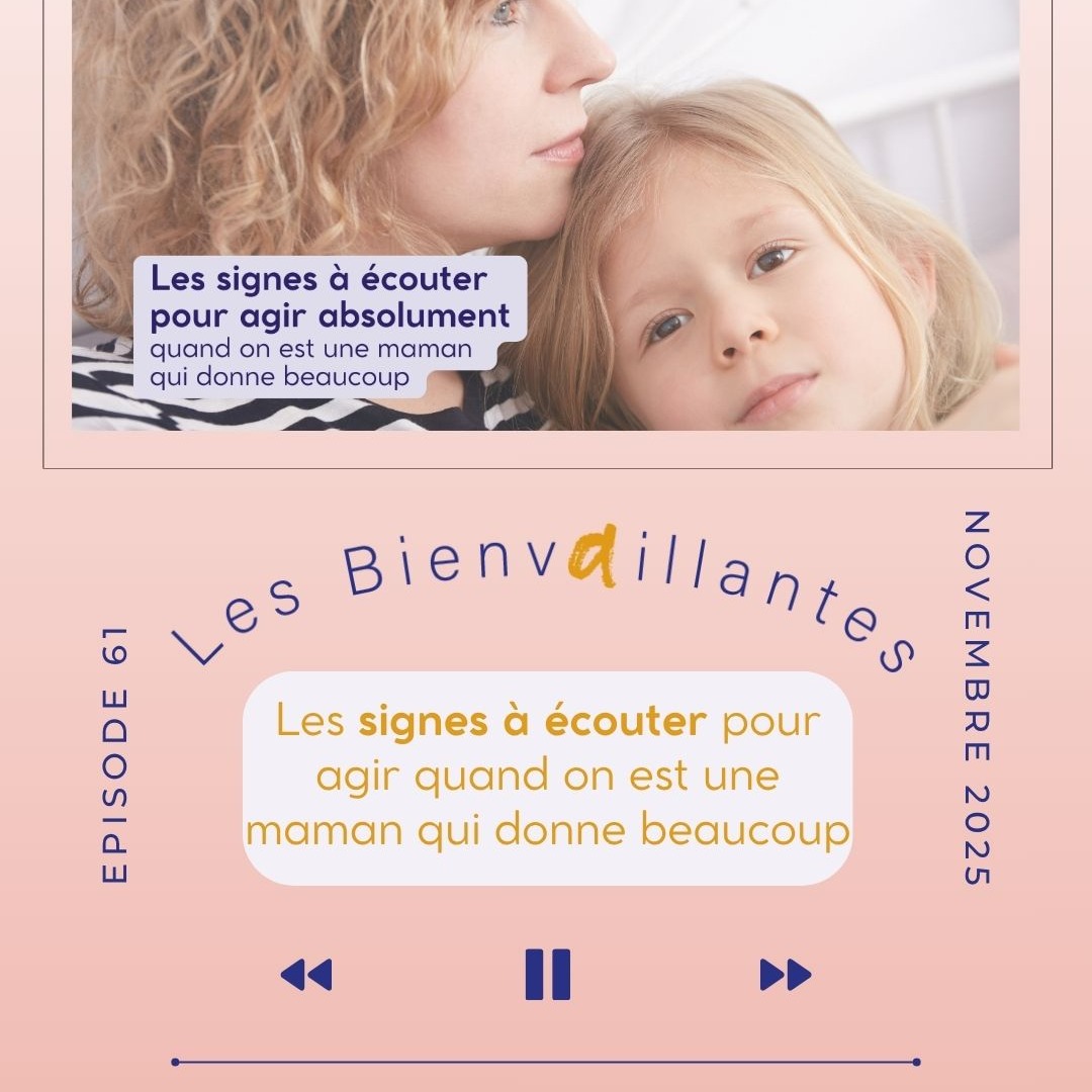 💫 Les signes à écouter pour agir (absolument) quand on est une maman qui donne beaucoup)
On croit souvent qu’il faut attendre d’aller mal pour se faire aider.
Mais en réalité, les signes arrivent bien avant.
La joie qui s’effrite.
La patience qui se tend.
La course sans fin.
Les cris qu’on regrette aussitôt.
Et ce petit “tiens bon” qu’on répète comme un mantra.
Je le vois chaque semaine :
il y a ces moments charnières où certaines femmes décident de s’écouter,
et d’autres repoussent encore un peu… jusqu’à l’épuisement.
💭 Et toi, tu les entends, ces signes-là ?
🎧 Nouvel épisode de Les BienVaillantes disponible dès aujourd’hui :
👉 Lien dans la bio
#mamanepanouie #equilibredeVie #developpementpersonnel #confianceensoi #chargeMentale #coachingdevie #lesBienVaillantes