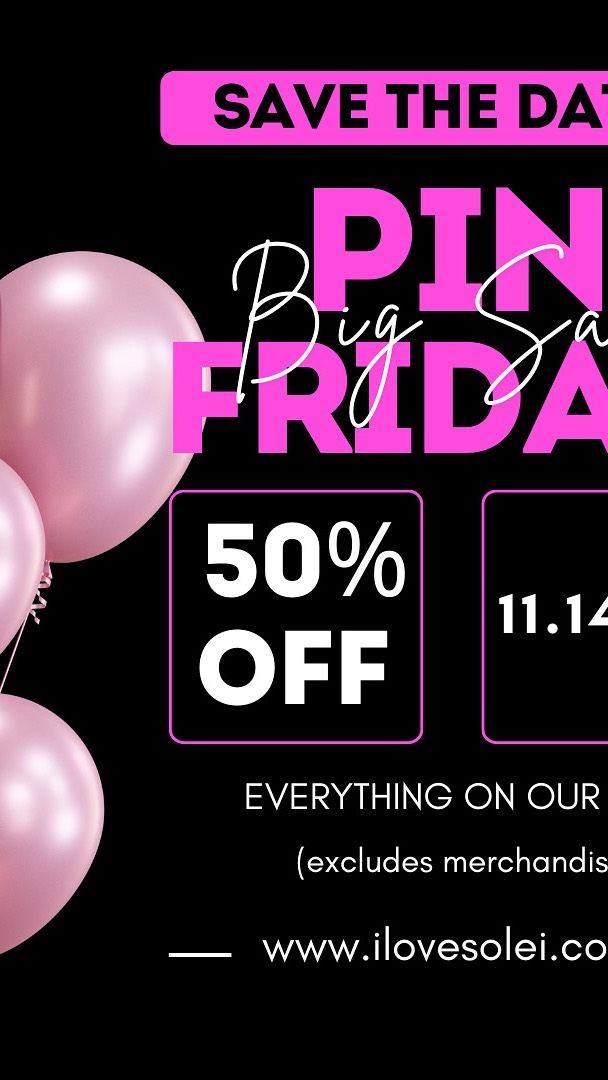 Important information about our Pink Friday sale!!!💕
Información importante para el Viernes Rosado!!!💕