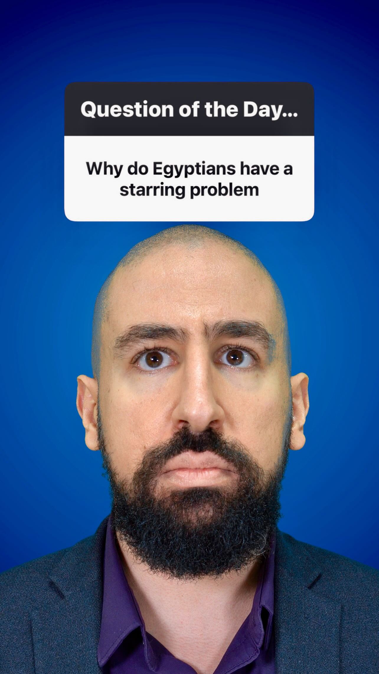 Why Do Egyptians Stare?
Okay, khalas! Follow for more questions like this — or I will yell at you!
#questionoftheday #theegyptiancook #egyptianfood #okaykhalas #wheresthelahma #yallahbismillah #bismillah