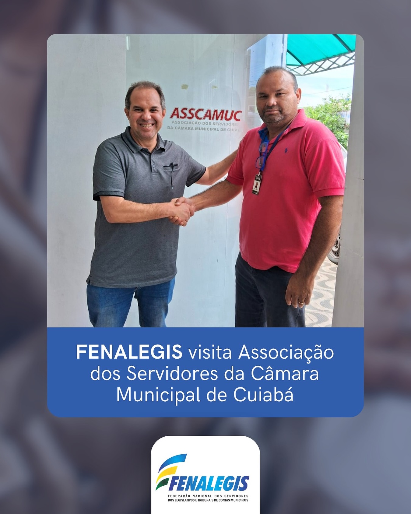 No dia 6 de novembro, o presidente da Fenalegis, Eduardo Carrion, visitou a ASSCAMUC - Associação dos Servidores da Câmara Municipal de Cuiabá, e foi recebido pelo presidente da entidade, Crezio Pires de Miranda.
Na ocasião, os presidentes trocaram experiências e ideias sobre as Câmaras Municipais do Brasil e seus desafios.
.
.
#fenalegis #cuiabá #camaramunicipal #legislativomunicipal