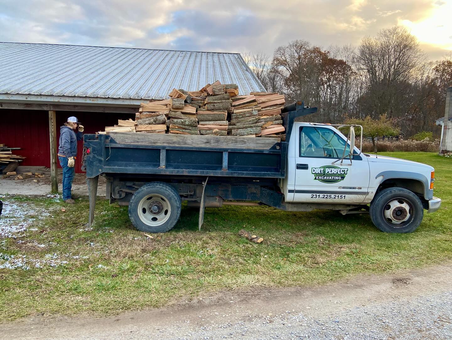 Not only did they deliver firewood, they delivered a lot of firewood! Two trips totaling just over 3 cord’s of firewood. A terrific way to give back and say thank you to veterans on this eve of Veterans Day.