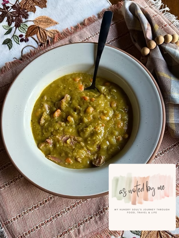 Soup’s on Saturday - Week Seven : Slow-Cooker Split Pea and Ham
There’s something magical about soup season.
As the leaves turn golden and the air gets crisp, there’s no better time to simmer something warm and comforting on the stove or in the slow-cooker.
Each week this fall, I’ll be sharing a new soup recipe that’s perfect for cozy nights, meal prepping, or curling up on the couch with your favorite blanket. You loved this series last fall so we’re back for season two!
From brothy classics to creamy indulgences, this 12-week soup series has a little something for everyone.
Week Seven : Slow-Cooker Split Pea and Ham
Let the slow-cooker do the work! This hearty and healthy soup simmers all day with smoky ham, split peas, potatoes, carrots, and celery. It’s thick, comforting, and freezes beautifully.
Find the link to this recipe (and my blog) in my bio
#asnotedbyme #soupsonsaturday #atmytable #homecooked #midwesteats #winterwarmers
