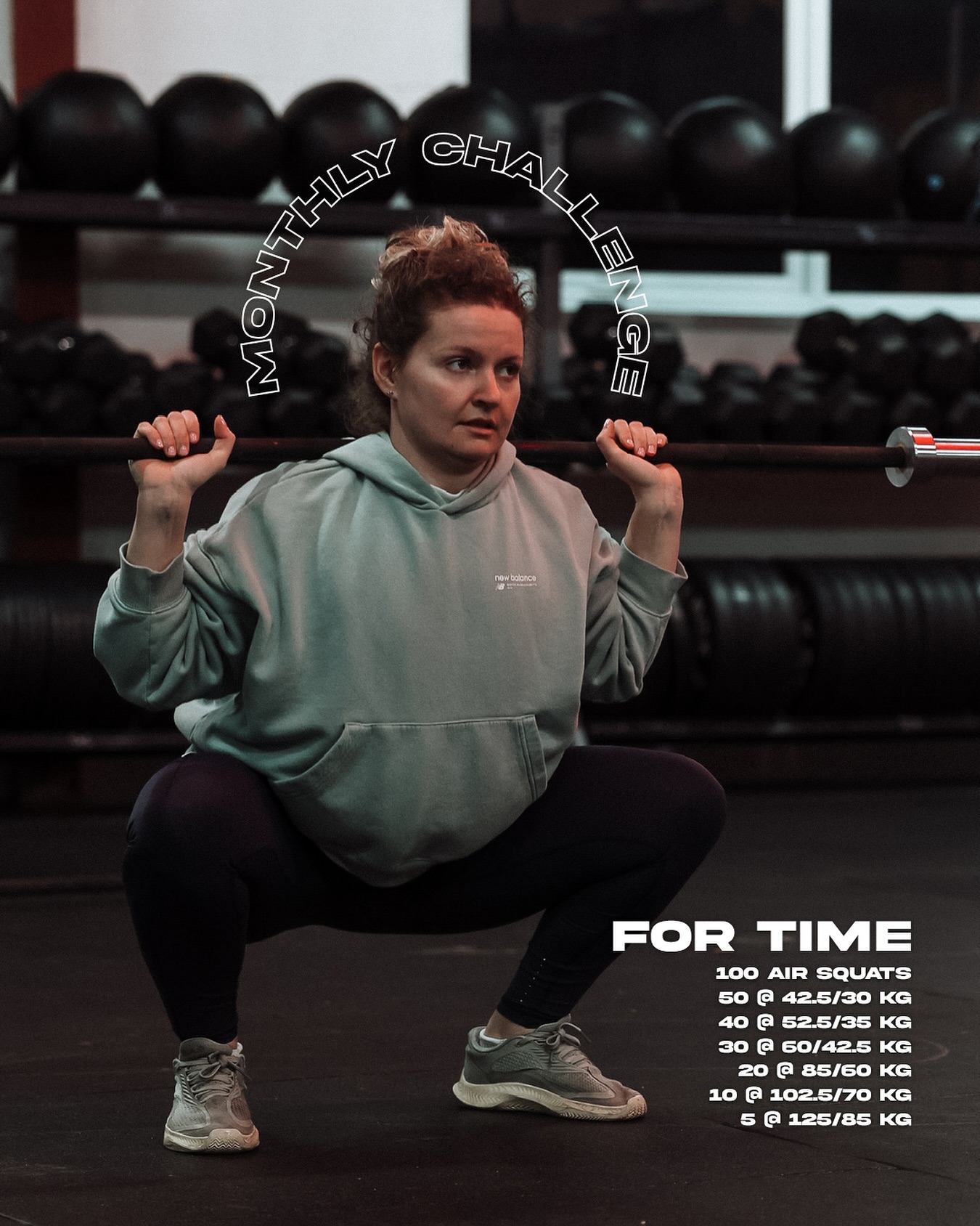 November Challenge 🔥
PROJECT QUADZILLA 🦖
For Time:
100 Air Squats
50 @ 42.5kg/30 kg
40 @ 52.5/35 kg
30 @ 60/42.5 kg
20 @ 85/60 kg
10 @ 102.5/70 kg
5 @ 125/85 kg
Score: 🏋️♀️
Time to complete the full workout or the time you finish your last successful set. 🫠
Post your time below 👇
#NovemberChallenge #BackSquatChallenge #LegDay #Strength #FitnessChallenge #TrainHard