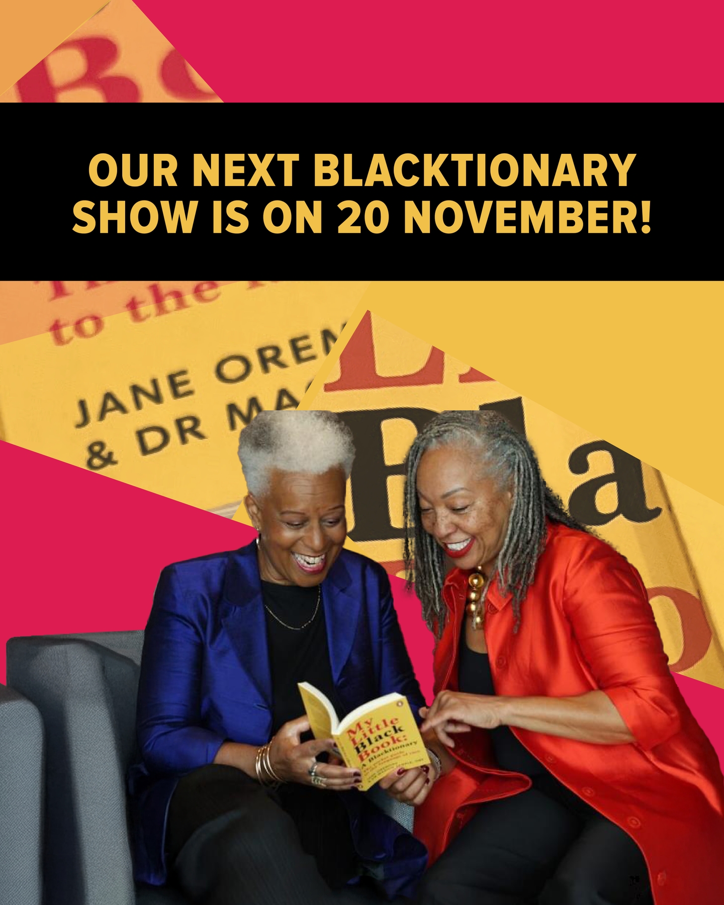 A reminder that our next Blacktionary Show is on Thursday 20 November! Sign up for your FREE tickets using the link in our story.
#eventbrite #authors #inclusion #race #diversity